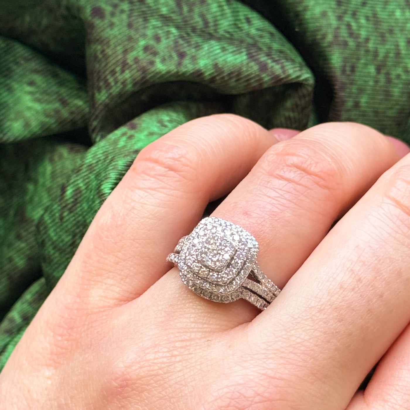 Diamond Wedding Ring Set | 1.25ctw | SZ 6.25 |
