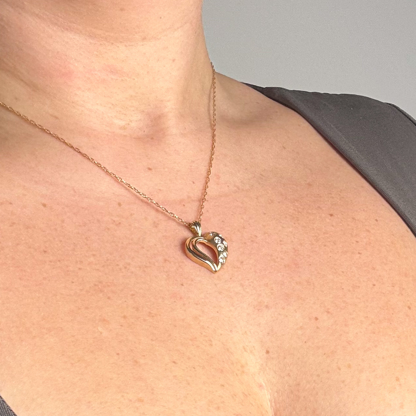 Diamond Heart Pendant & Necklace | 0.42ctw | 17" |