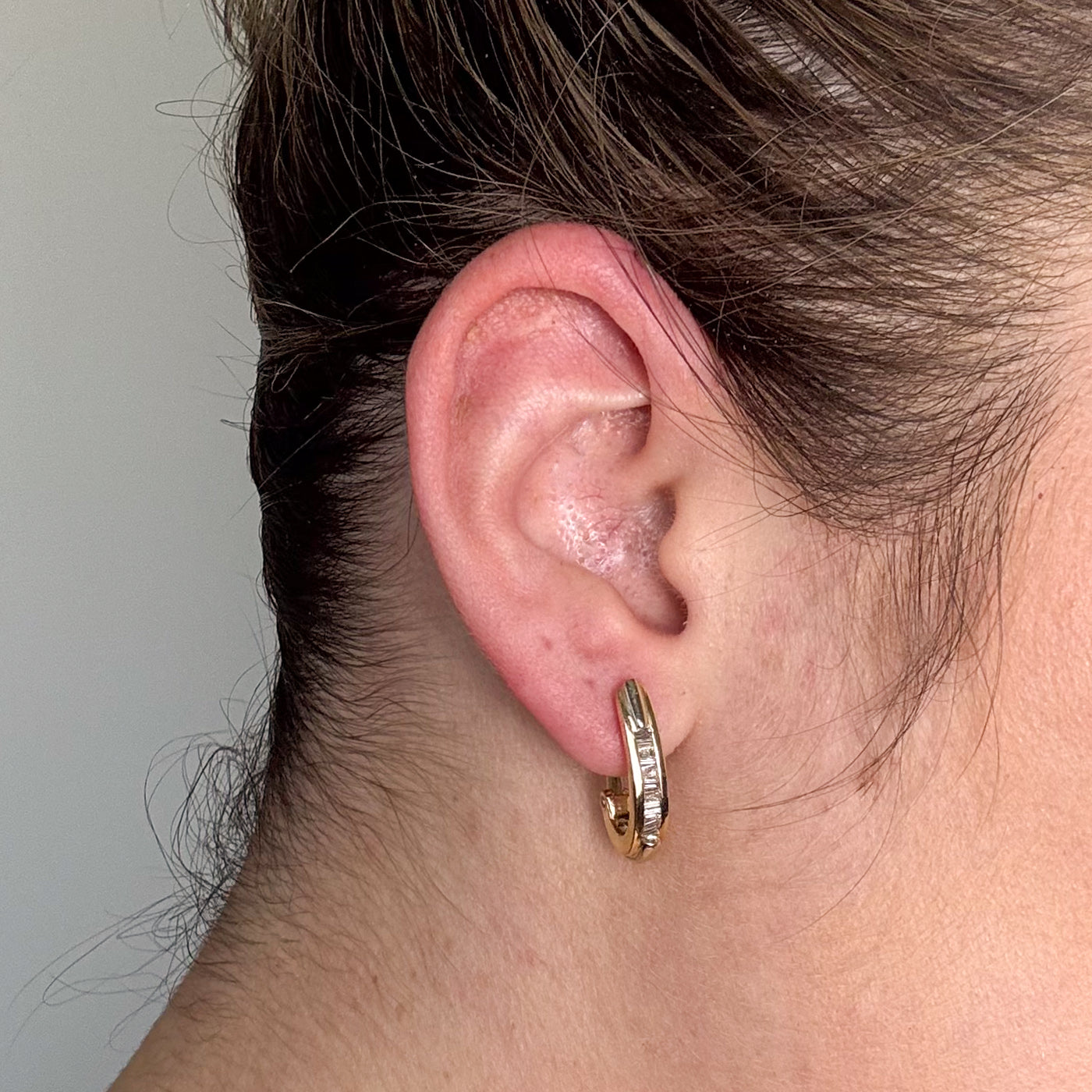 Diamond Oval Hoop Earrings | 0.41ctw |