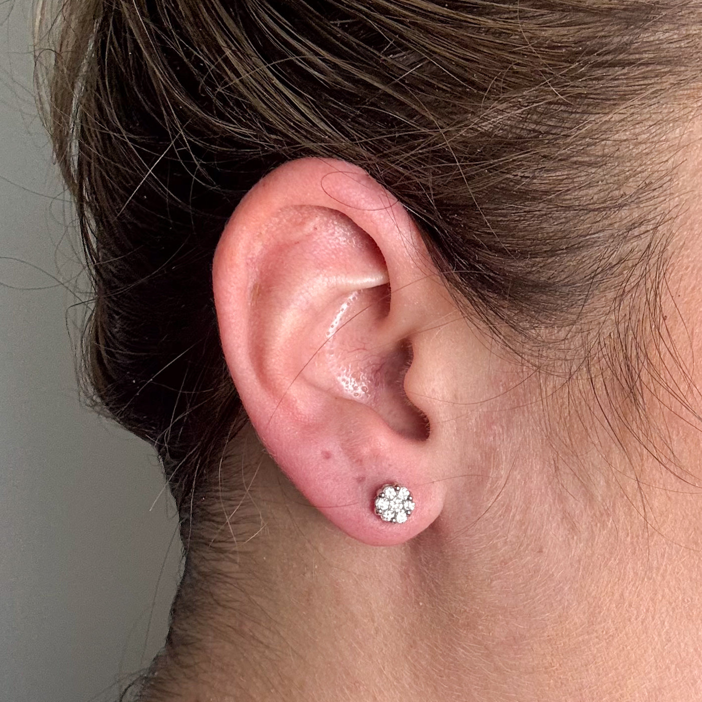 Diamond Cluster Stud Earrings | 0.50ctw |