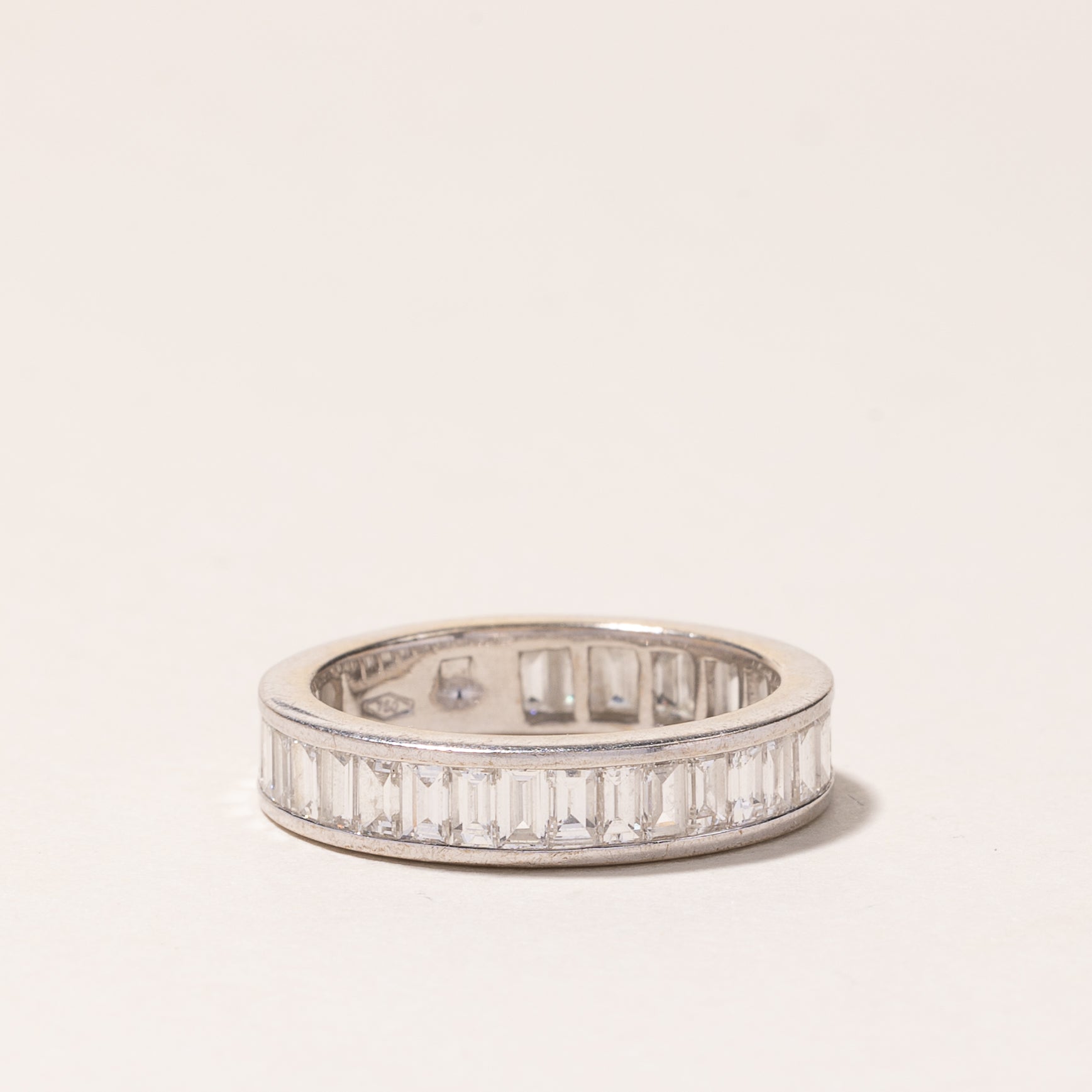 18k White Gold Baguette Cut Diamond Eternity Band | 2.94ctw | SZ 6.75