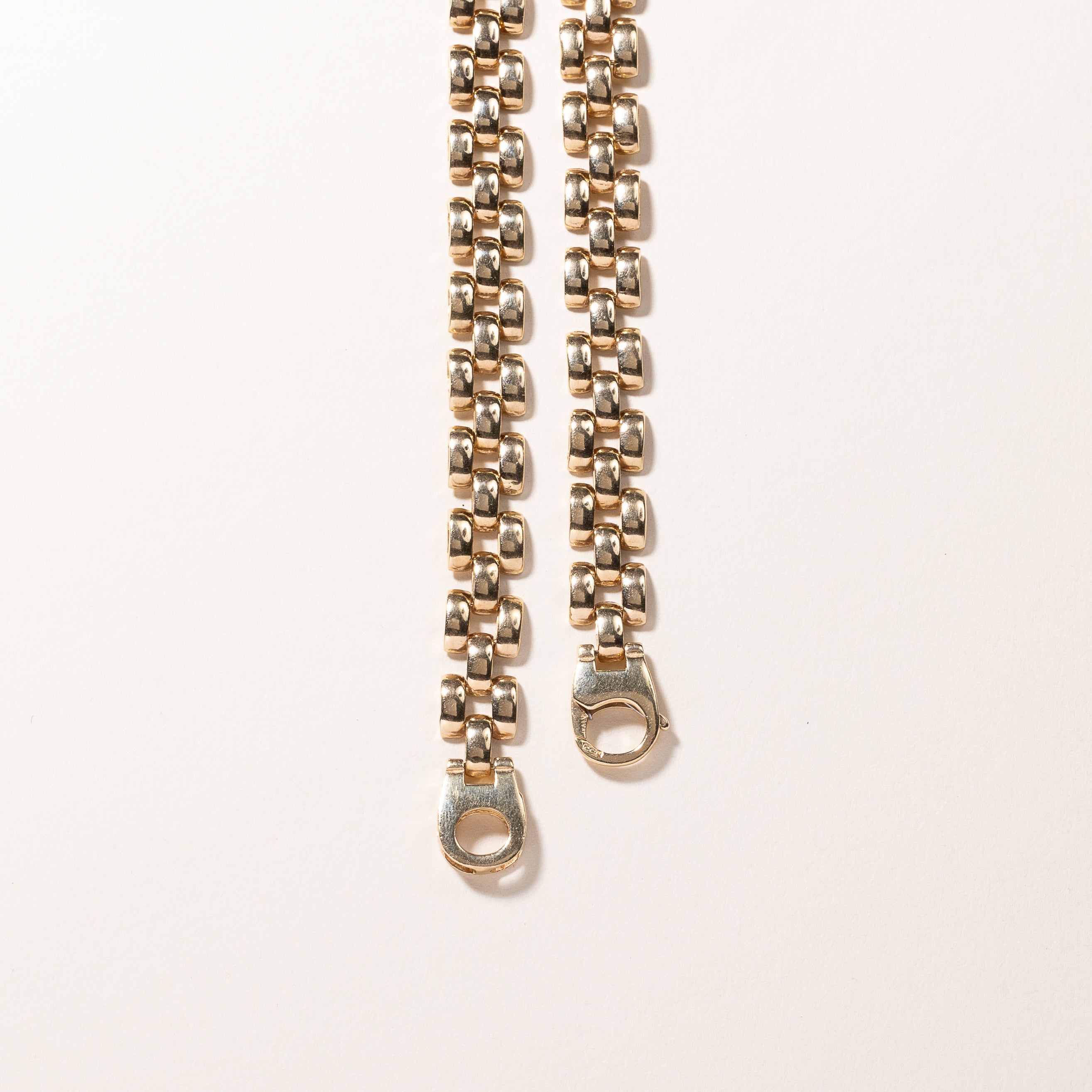 14k Yellow Gold Diamond Panther Chain Necklace | 1.25ctw | 16"