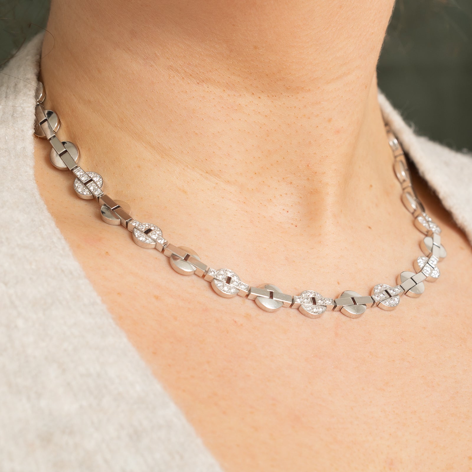 'Cartier' Himalaya Collection Diamond Necklace | 2.30ctw | 16" |