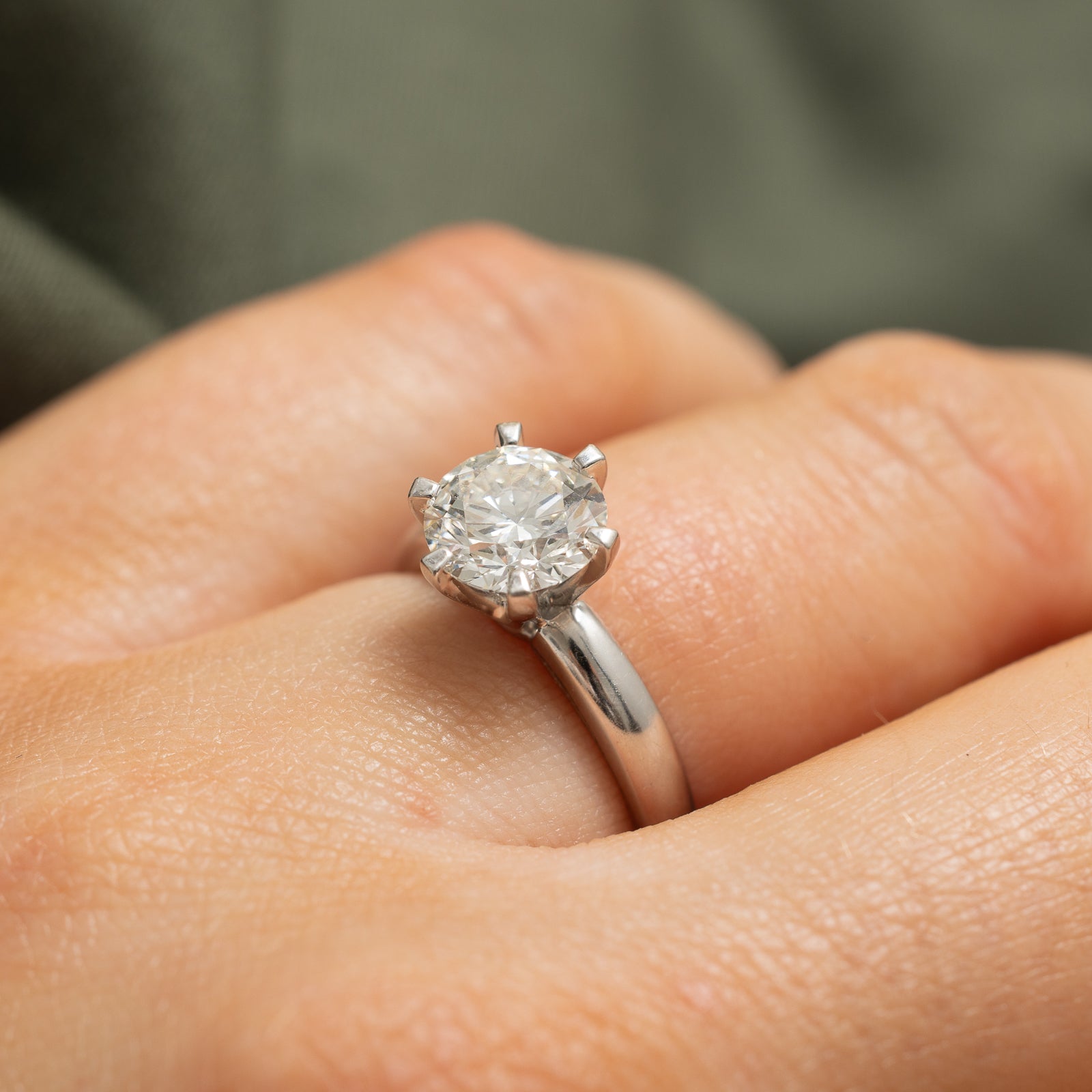 1.50ct Natural Canadian Diamond Engagement Ring | 1.50ct VVS2 G | SZ 4 |