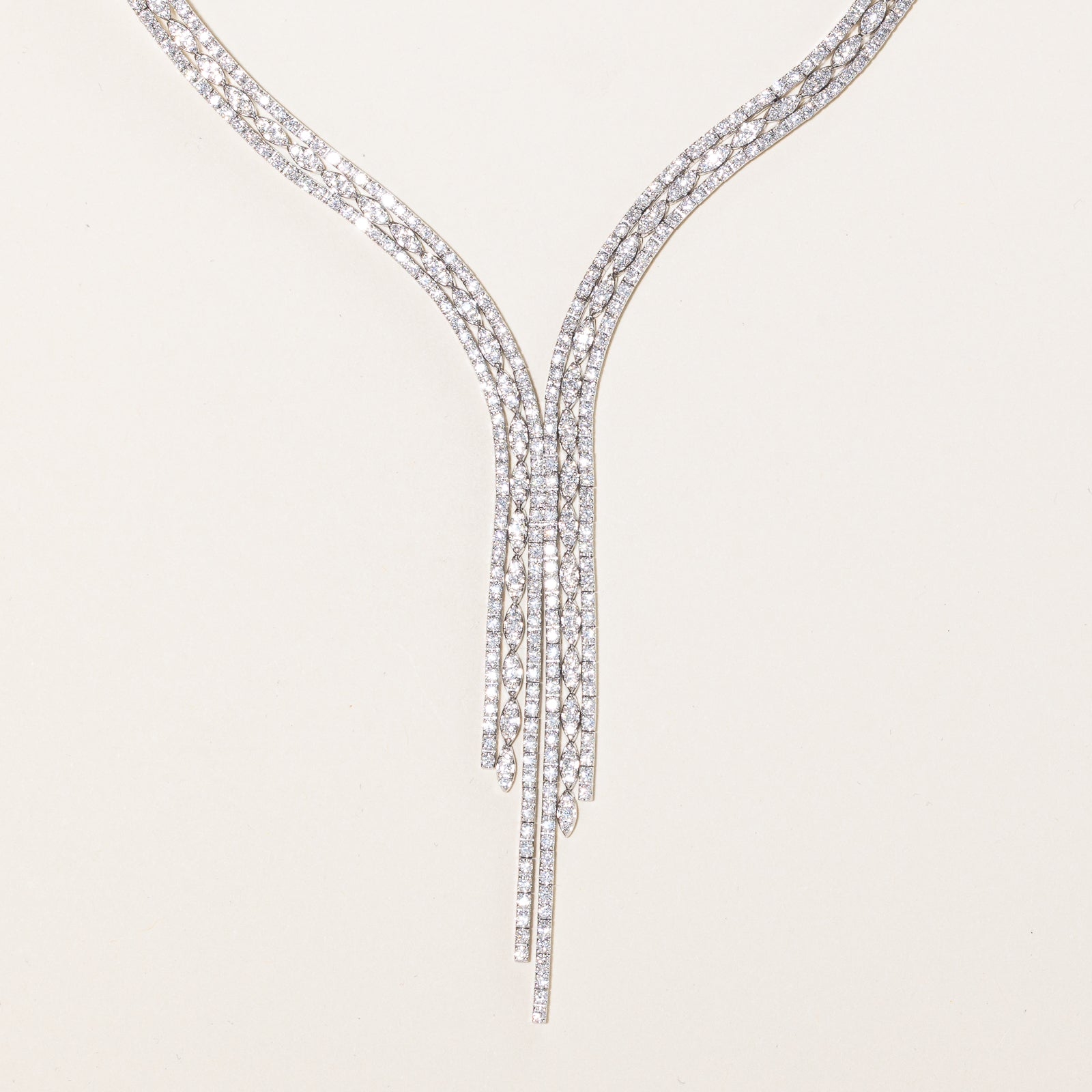 18K Diamond Diamond Encrusted Drop Necklace | 5.93ctw | 17"