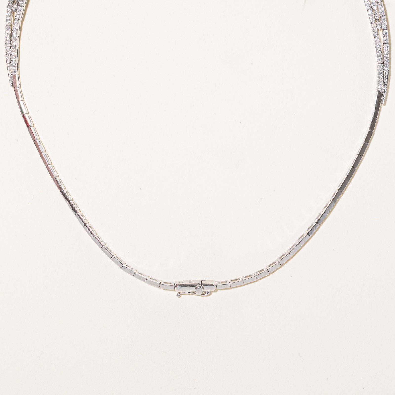 18K Diamond Diamond Encrusted Drop Necklace | 5.93ctw | 17"