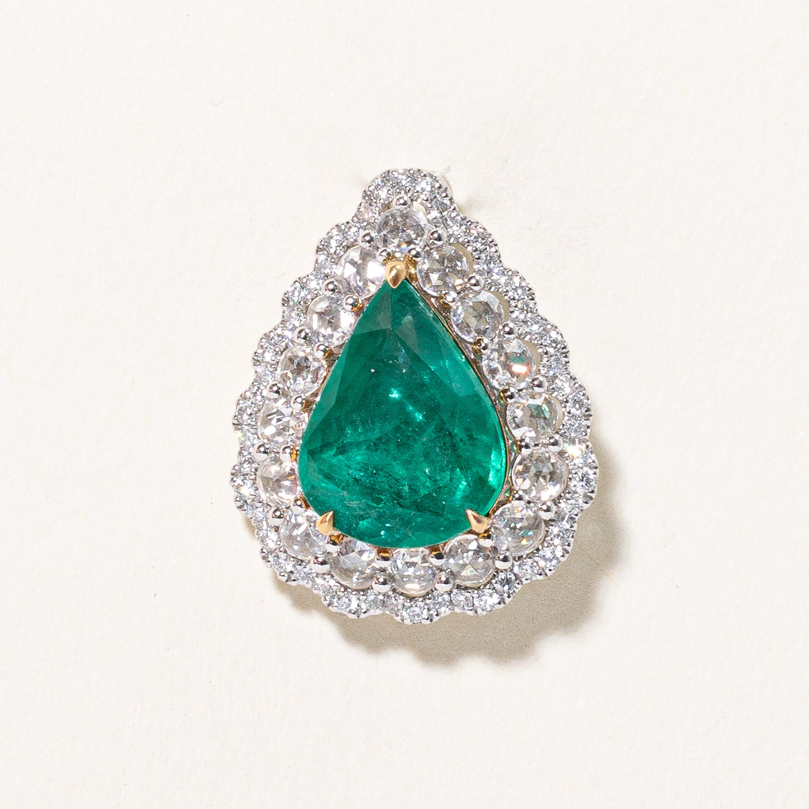 Emerald & Diamond Convertible Pendant & Ring | 3.70ct, 1.05ctw | SZ 6.25