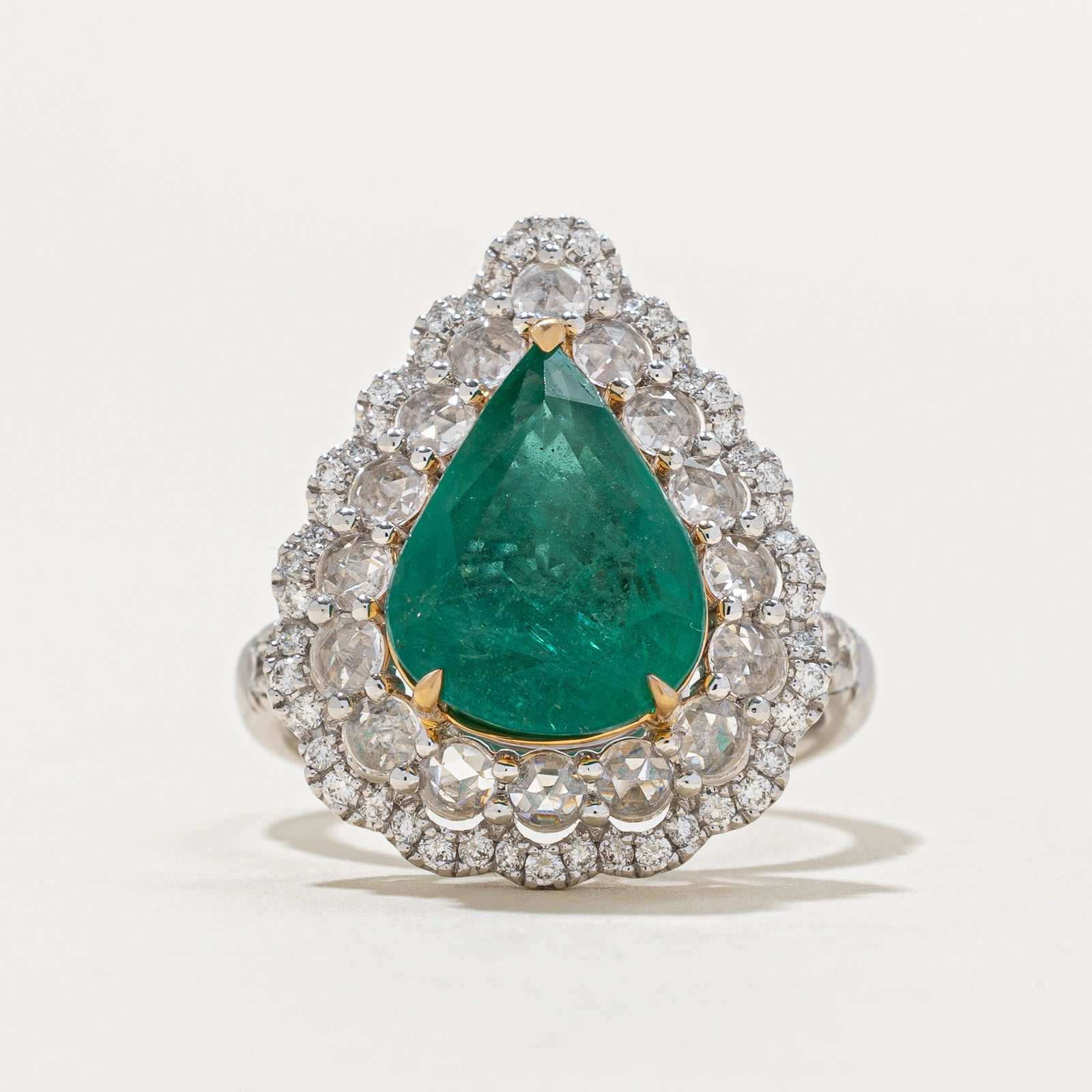 Emerald & Diamond Convertible Pendant & Ring | 3.70ct, 1.05ctw | SZ 6.25