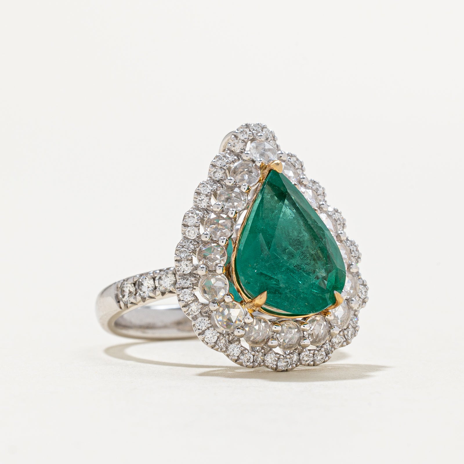 Emerald & Diamond Convertible Pendant & Ring | 3.70ct, 1.05ctw | SZ 6.25