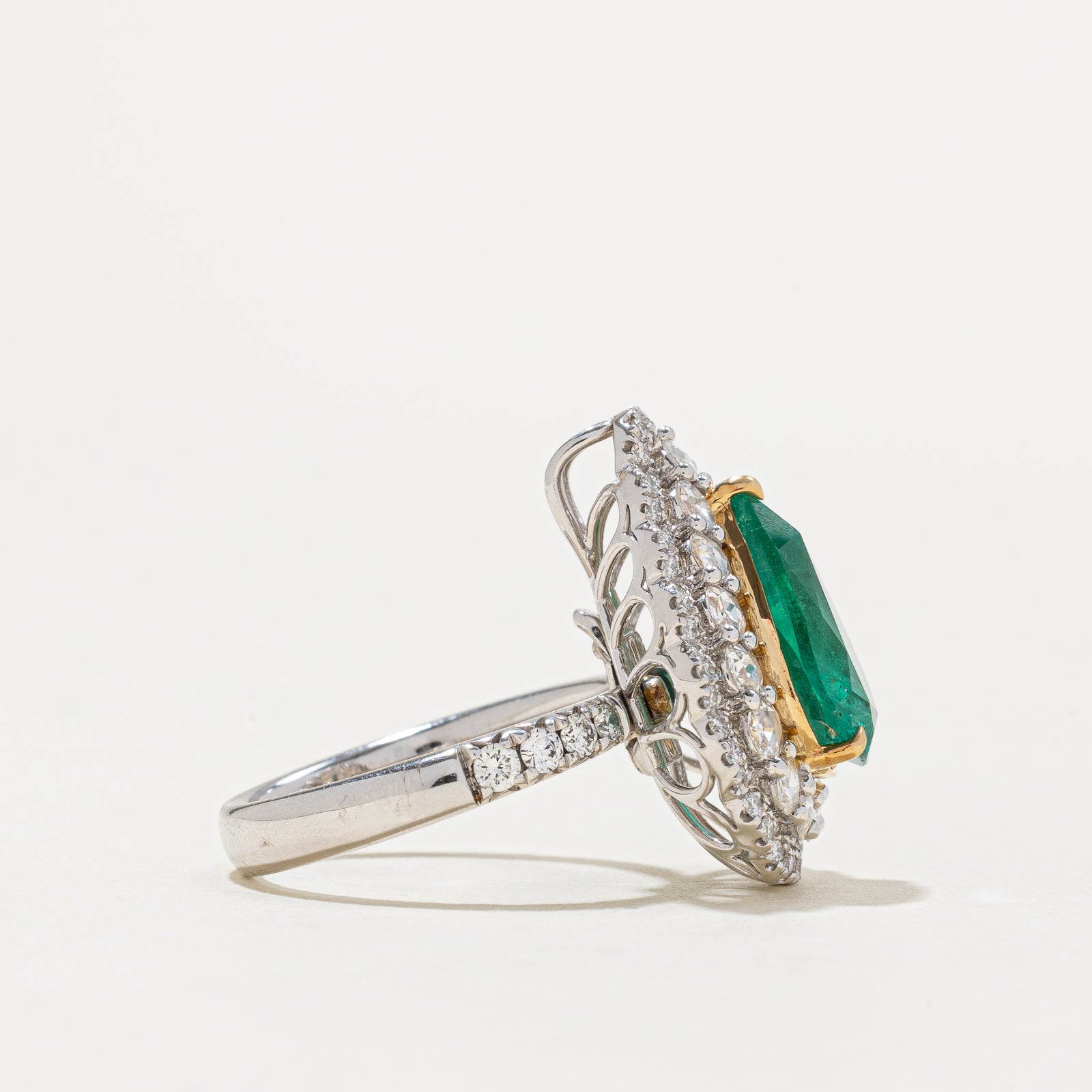 Emerald & Diamond Convertible Pendant & Ring | 3.70ct, 1.05ctw | SZ 6.25