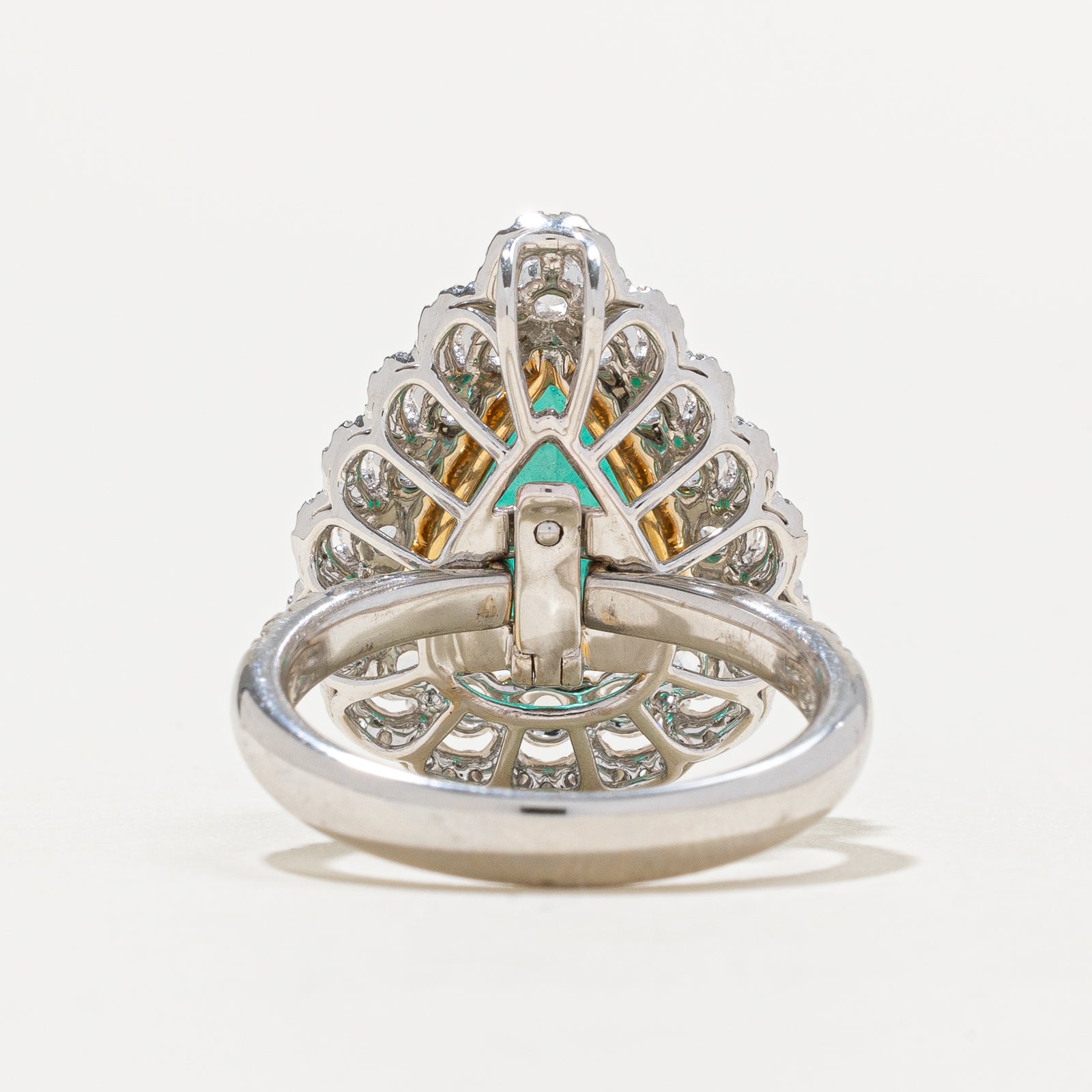 Emerald & Diamond Convertible Pendant & Ring | 3.70ct, 1.05ctw | SZ 6.25