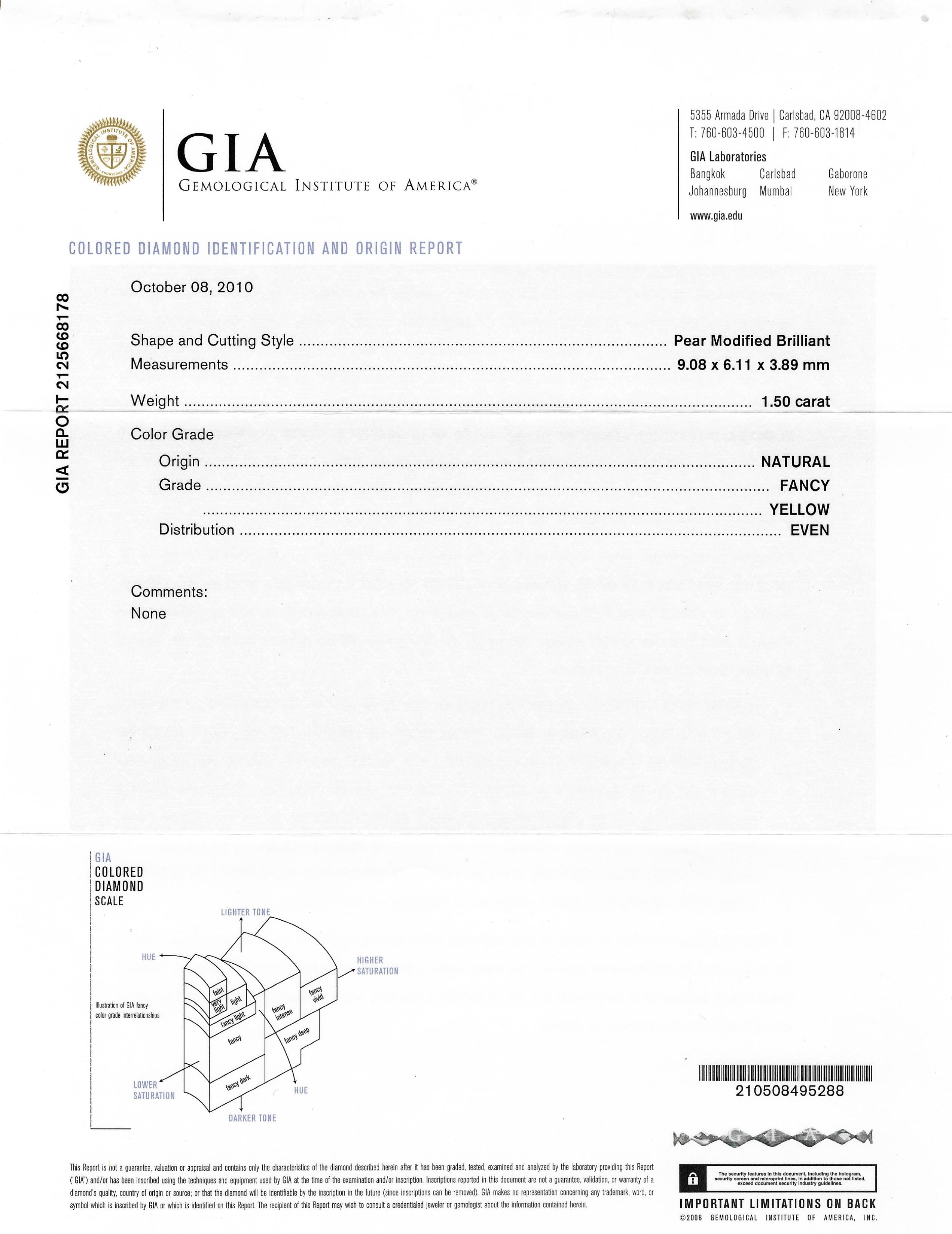 1.50ct GIA Fancy Yellow Diamond & Diamond Encrusted Necklace | 5.62ctw | 16.5"