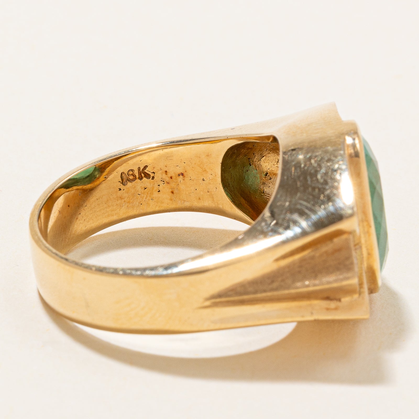 5.75ct Colombian Emerald & Diamond Cocktail Ring | 5.75ct, 0.12ctw | SZ 10