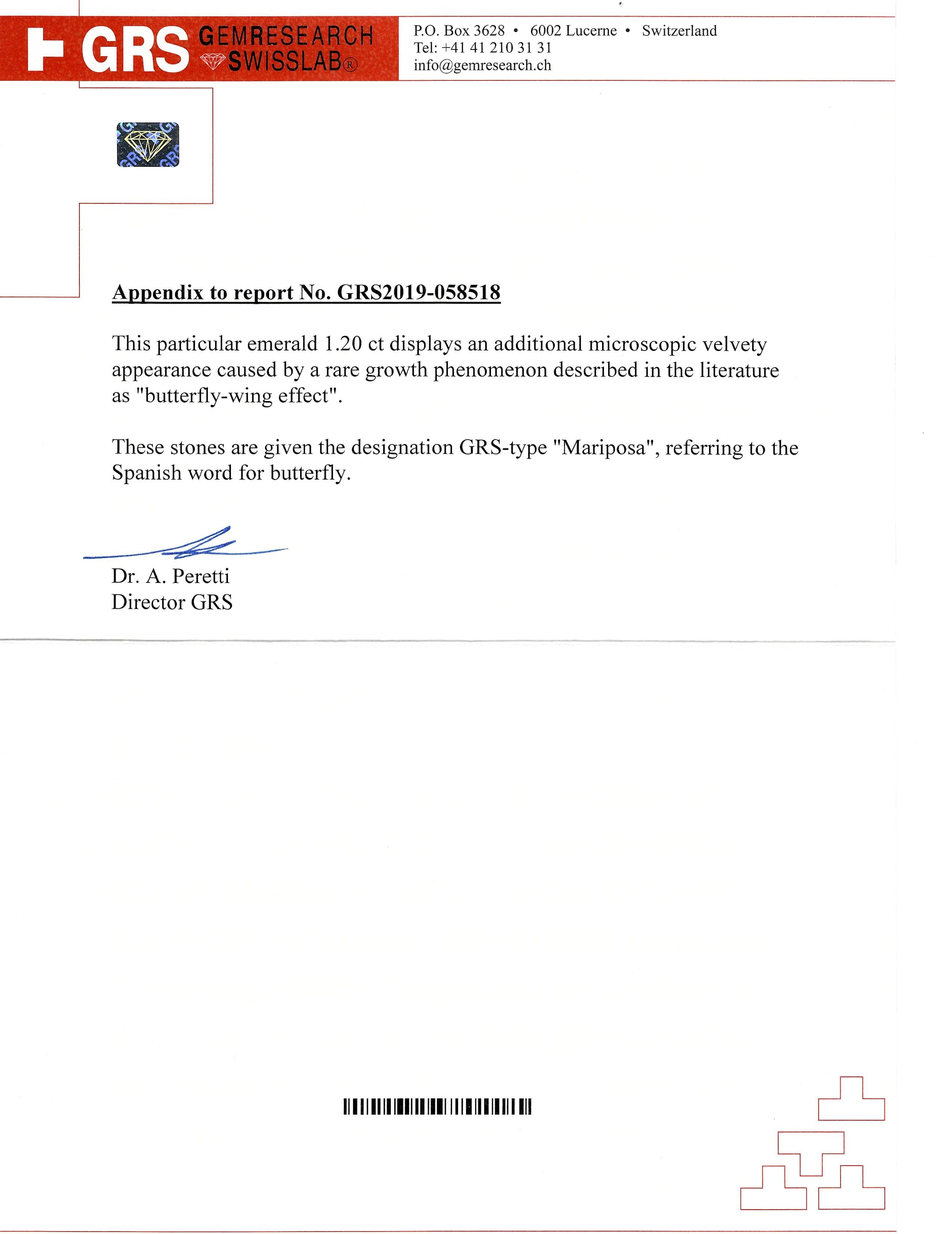 GRS Mariposa Colombian Emerald & Diamond Ring | 1.31ctw | 0.84ctw | SZ 6.5