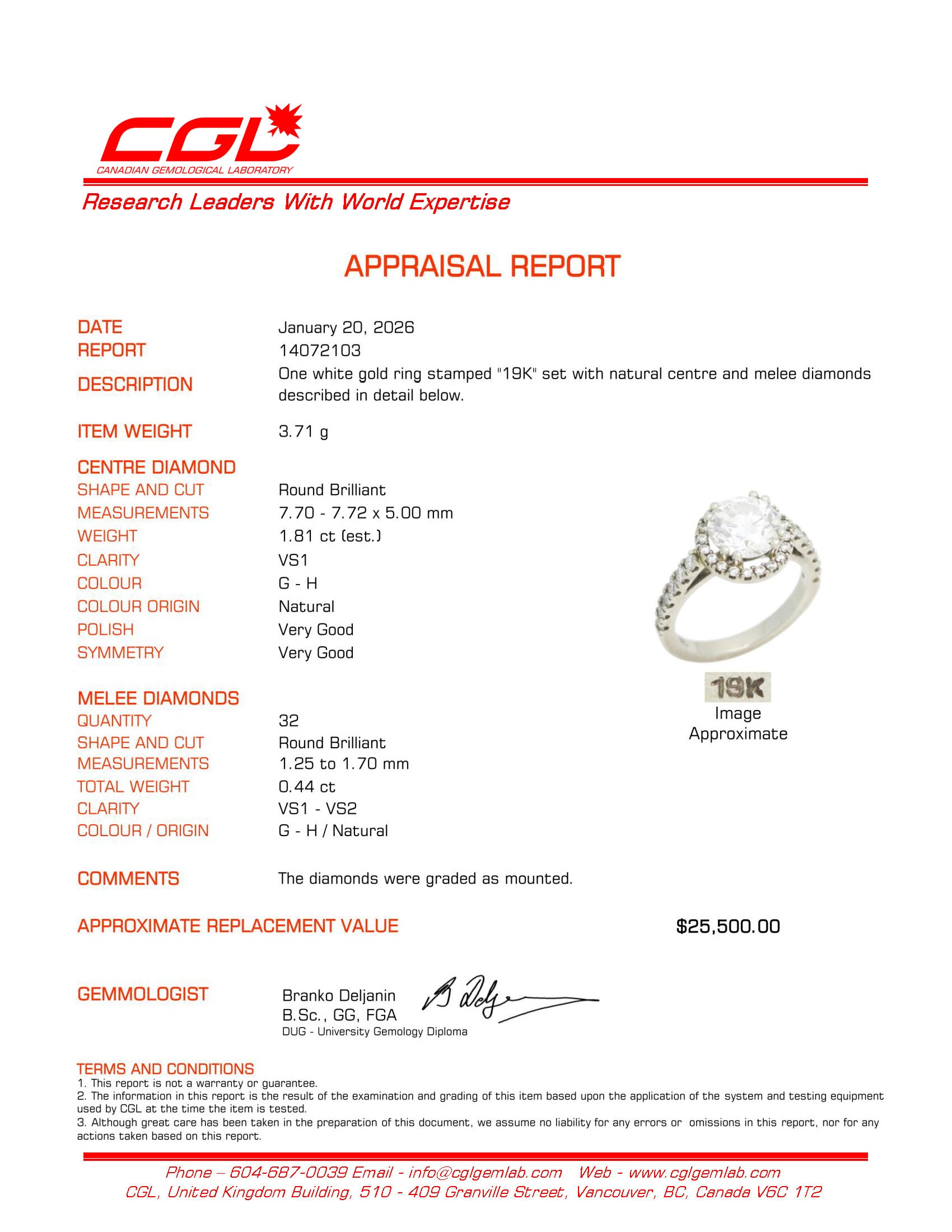 1.80ct Diamond Halo Engagement Ring | 1.80ct VS1 G/H, 0.44ctw | SZ 4.75