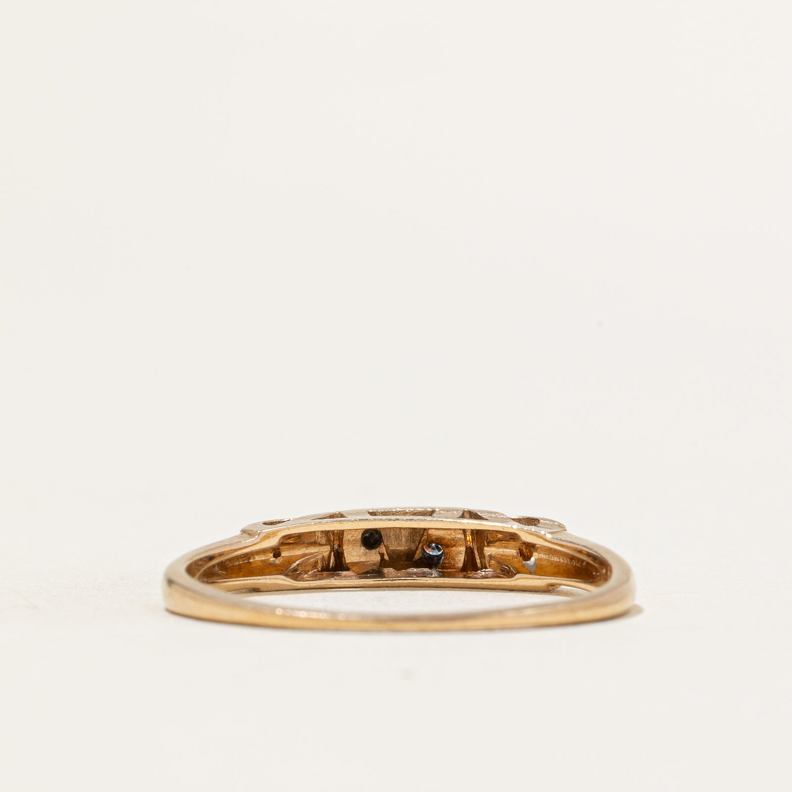 Two Stone Diamond Band | 0.01ctw | SZ 6.5