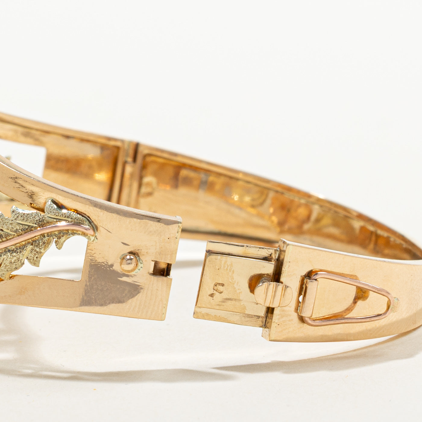 Romanian Hallmarked Vintage Rose Cut Diamond Floral Bracelet | 0.90ct