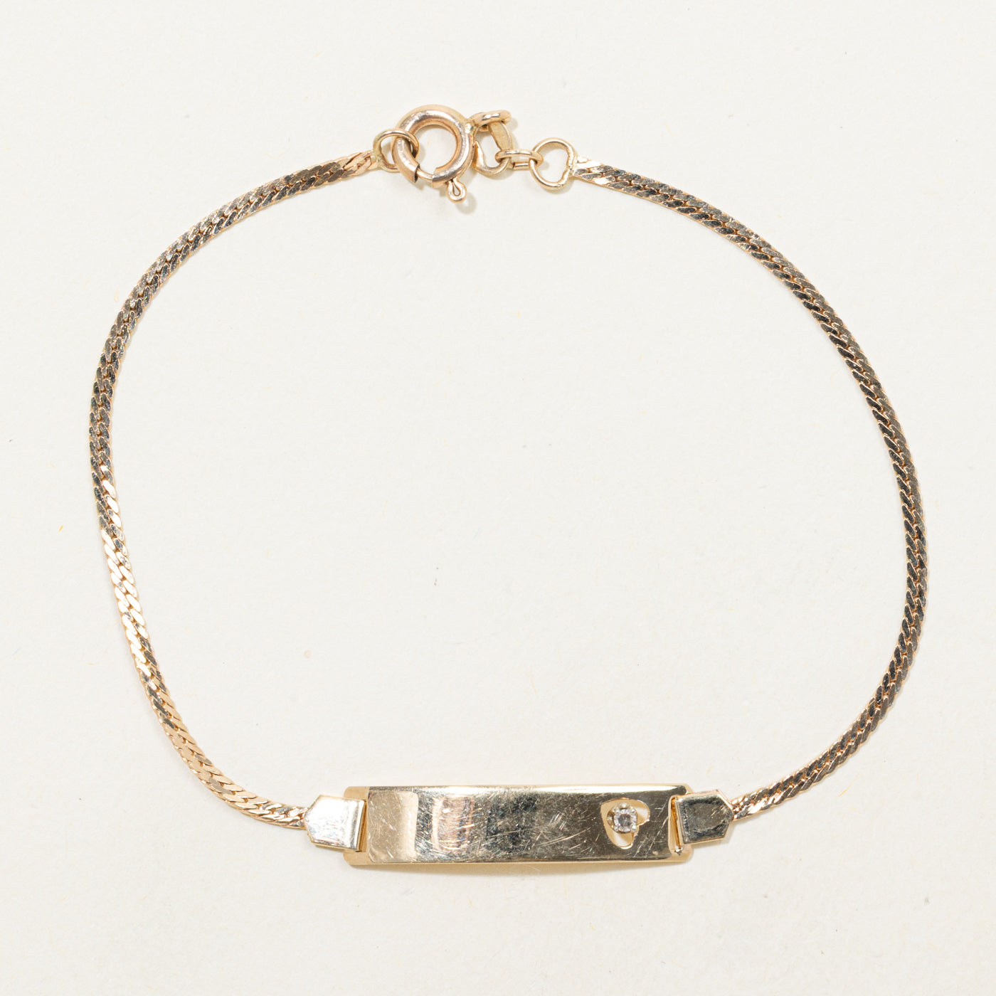 Bracelet en diamant à pierre unique | 0,02 ct | 17,8 cm |