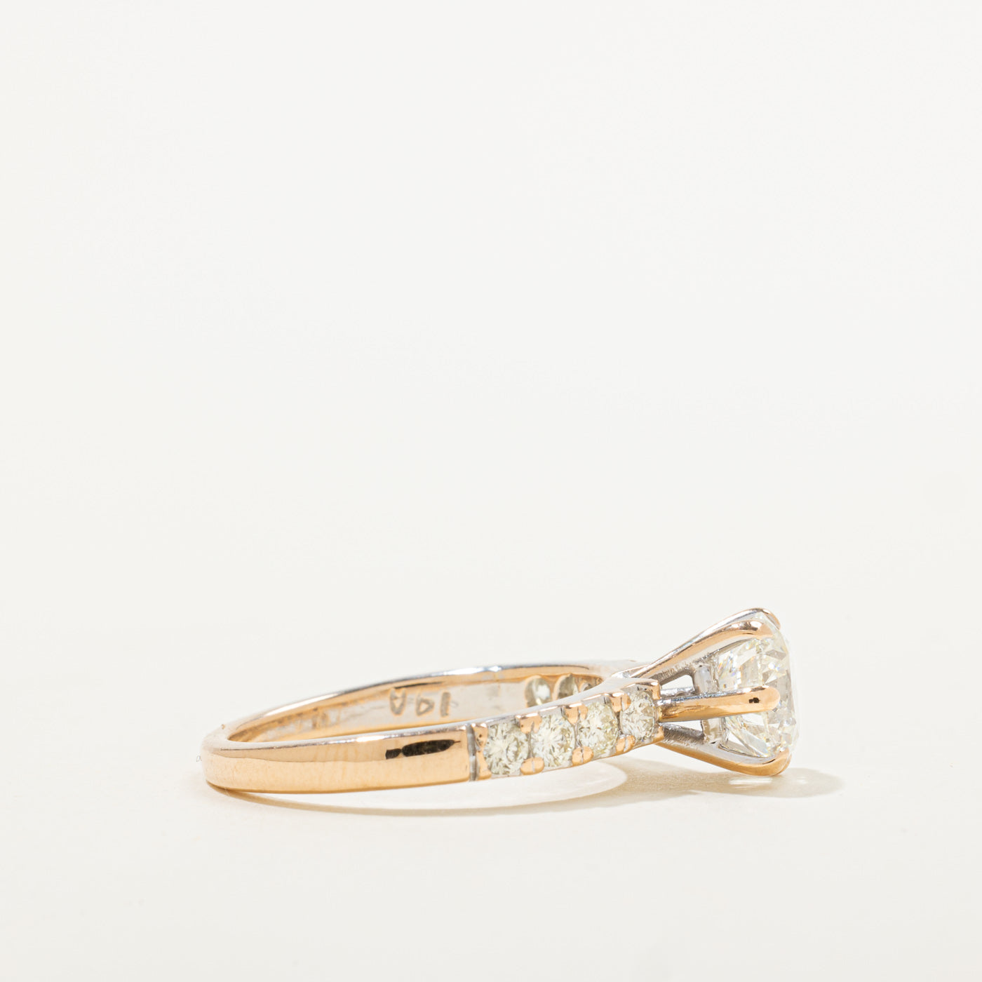 IGI Diamond Accented Engagement Ring | IGI 1.53ct VS2 H Ex, 0.40ctw | SZ 7