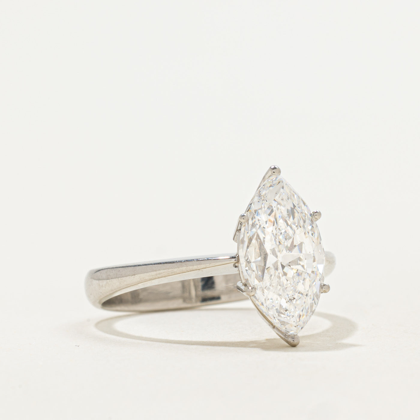 2.37ct Marquise Diamond Solitaire Engagement Ring | 2.37ct SI2 E/F | Sz 6.5