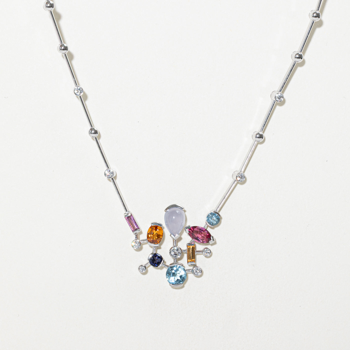 'Cartier' Meli Melo Multi Gemstone Necklace | 4.83ctw, 0.45ctw | 17"