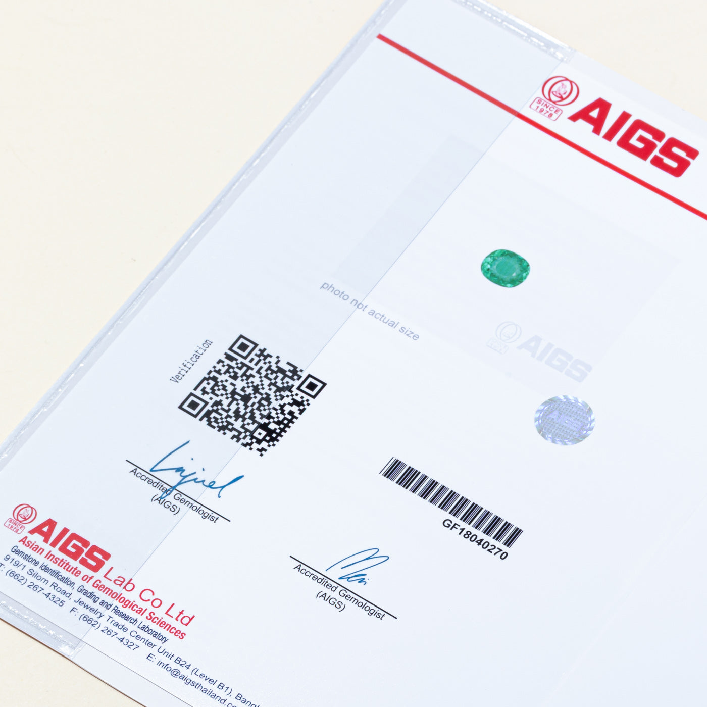 AIGS No Oil Vivid Green Emerald & Diamond Ring | AIGS 3.30ct, 1.323ctw | SZ 7