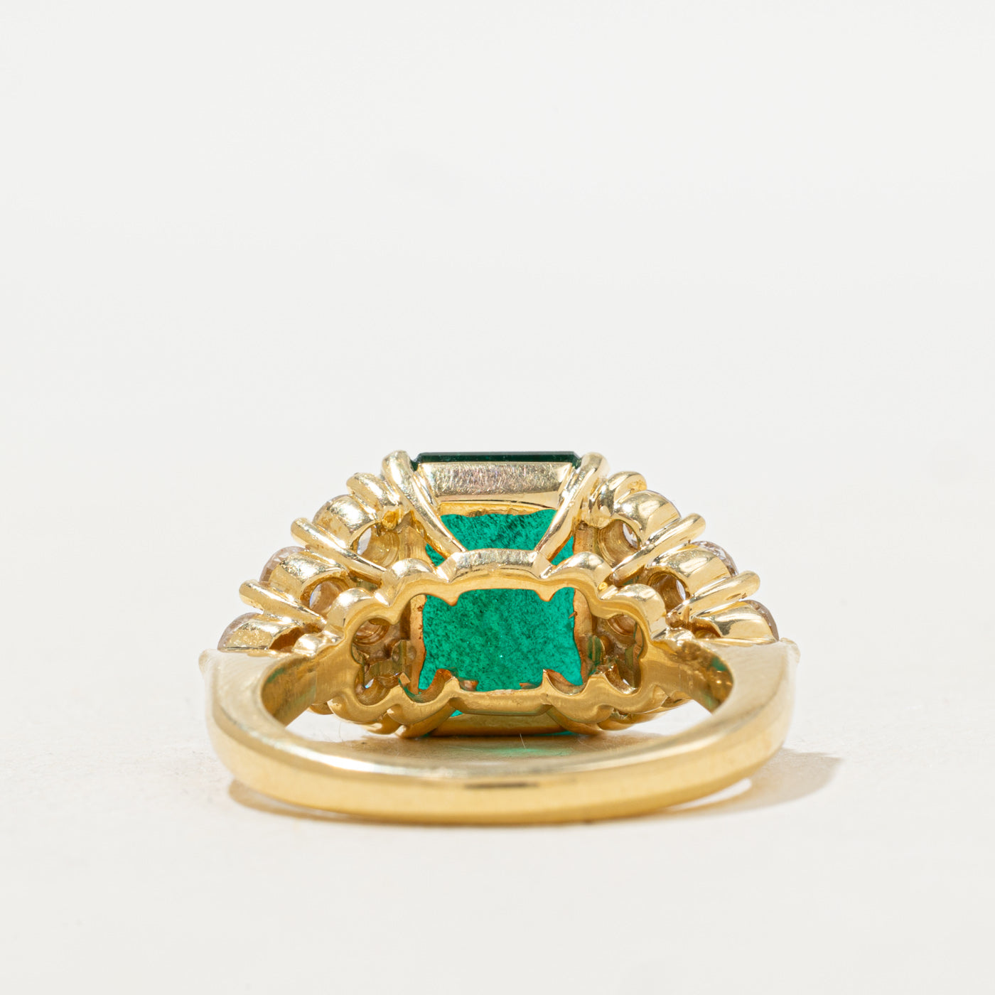 4.83ct AGL Brazilian Emerald & Diamond Ring | AGL 4.83ct | 1.00ctw | SZ 7