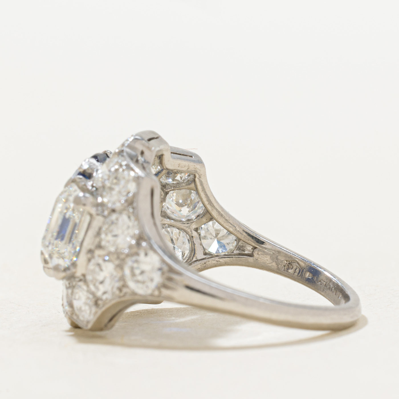 Late Art Deco Unheated Sapphire & Diamond Ring | 2.28ct | 1.50ctw | 1.63ct | SZ 5.5