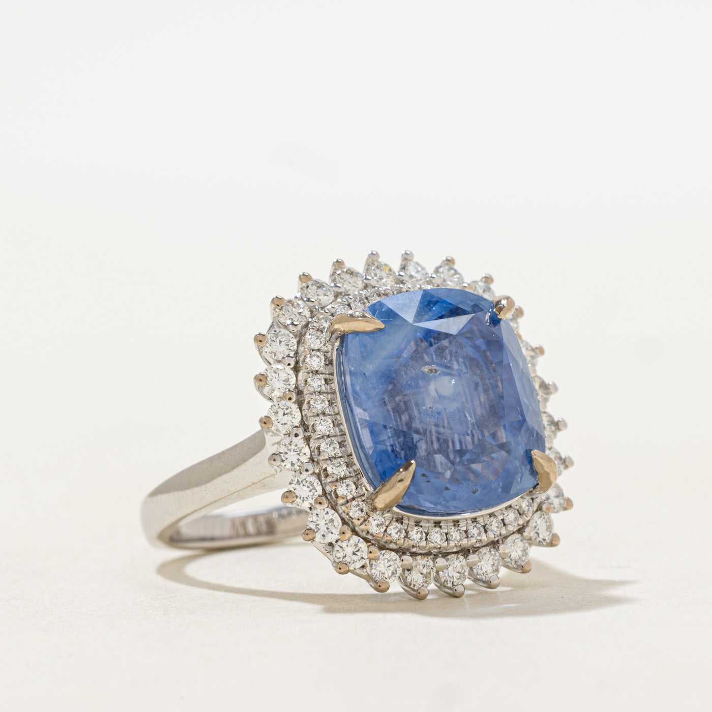 10.38ct GIA Unheated Sri Lanka Sapphire & Diamond Cocktail Ring | GIA 10.38ct | 0.83ctw | SZ 6.5
