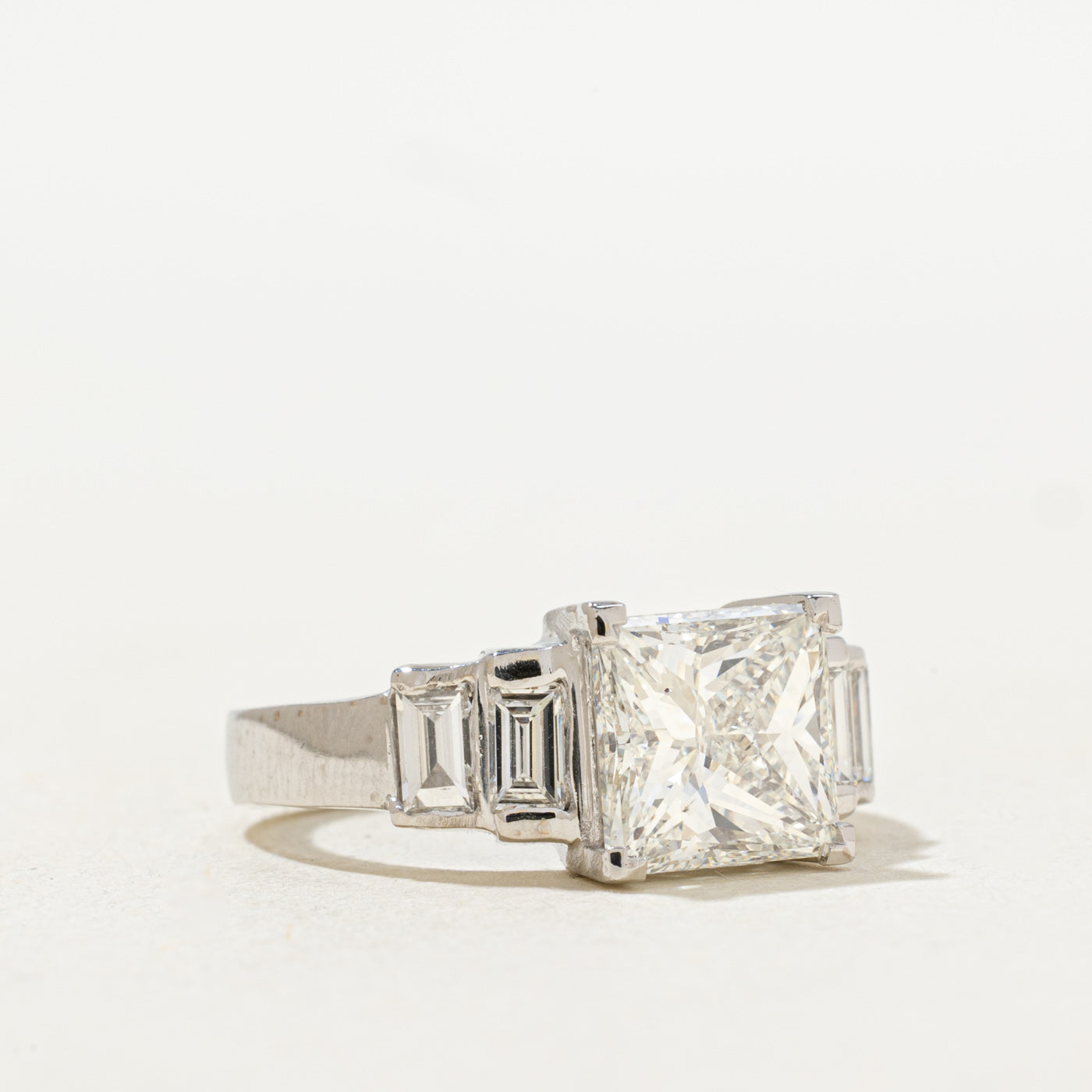 3.01ct GIA-graded Natural Diamond Engagement Ring | GIA 3.01ct | 0.80ctw | SZ 7.25