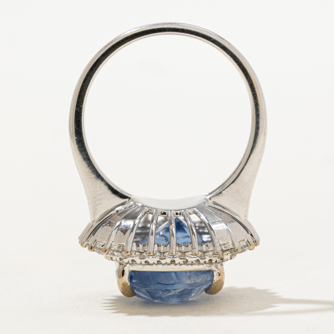 10.38ct GIA Unheated Sri Lanka Sapphire & Diamond Cocktail Ring | GIA 10.38ct | 0.83ctw | SZ 6.5