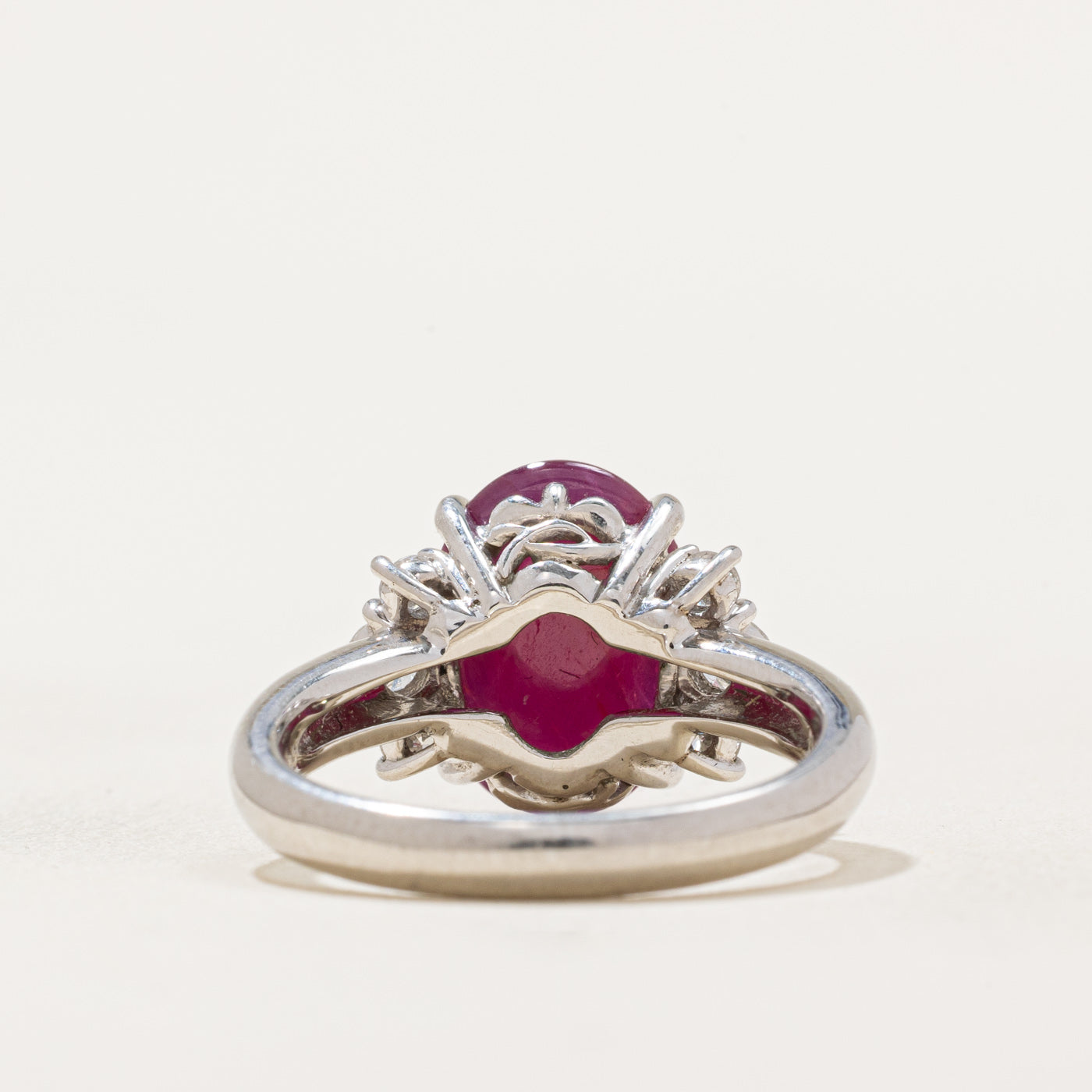 5ct+ GIA Unheated Burma Star Ruby & Diamond Ring | 5.054ct, 0.37ctw | SZ 6.5