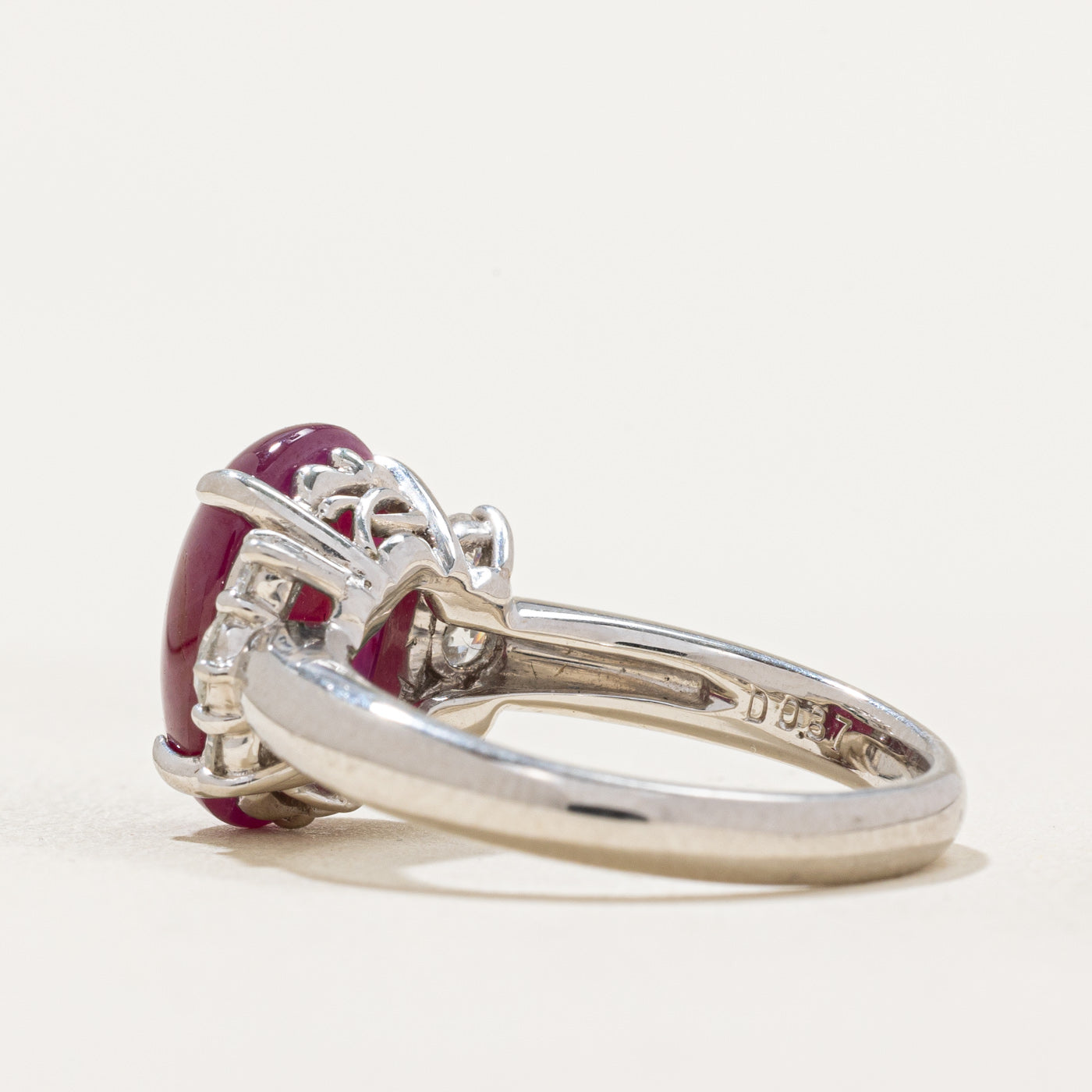 5ct+ GIA Unheated Burma Star Ruby & Diamond Ring | 5.054ct, 0.37ctw | SZ 6.5