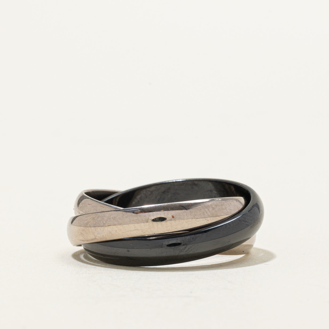 'Cartier' Trinity ring, Ceramic, Classic Model | Cartier SZ 56