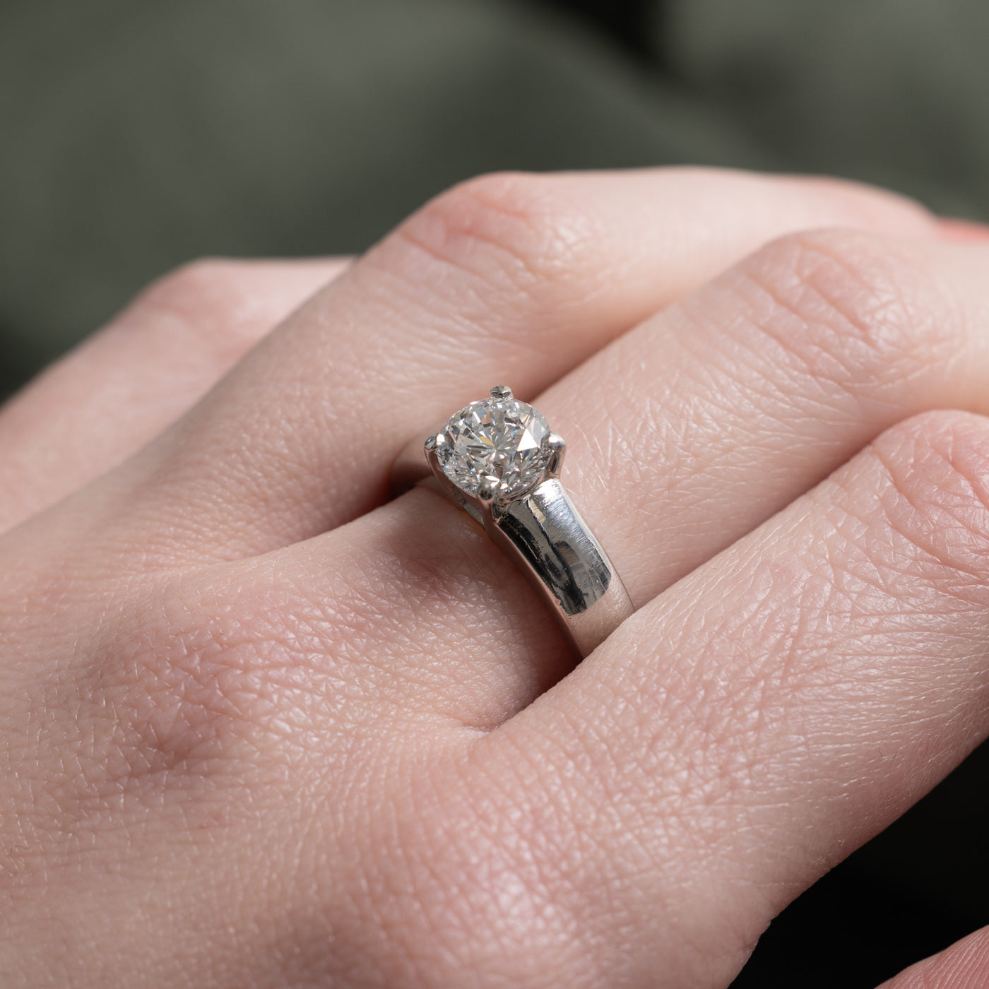 Solitaire Diamond Engagement Ring | 1.45ct SI1 F/G | SZ 7