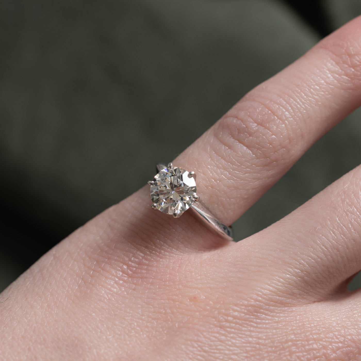 GIA Diamond Solitaire Engagement Ring | GIA 1.70ct VS2 J Ex | SZ 3.5