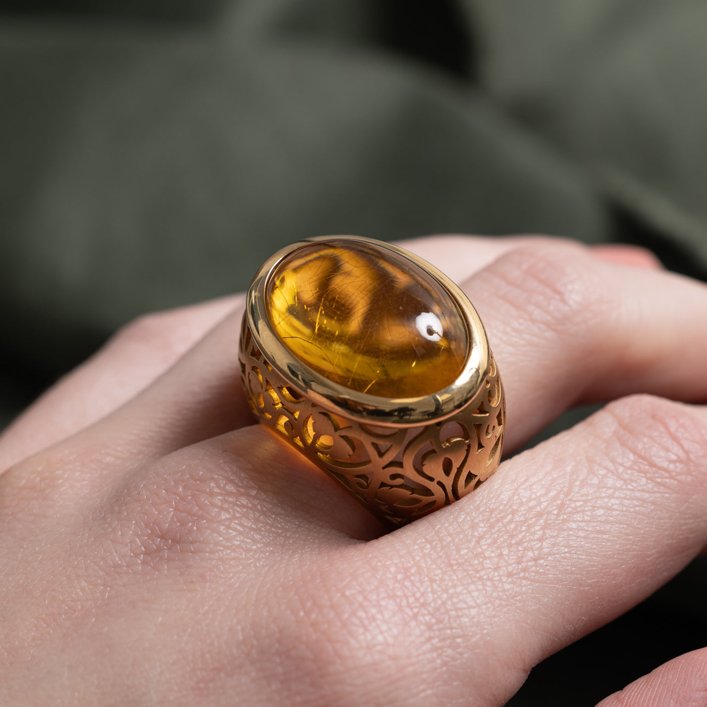 'Pomellato' Arabesque Amber Ring | 8.50ct | SZ 6