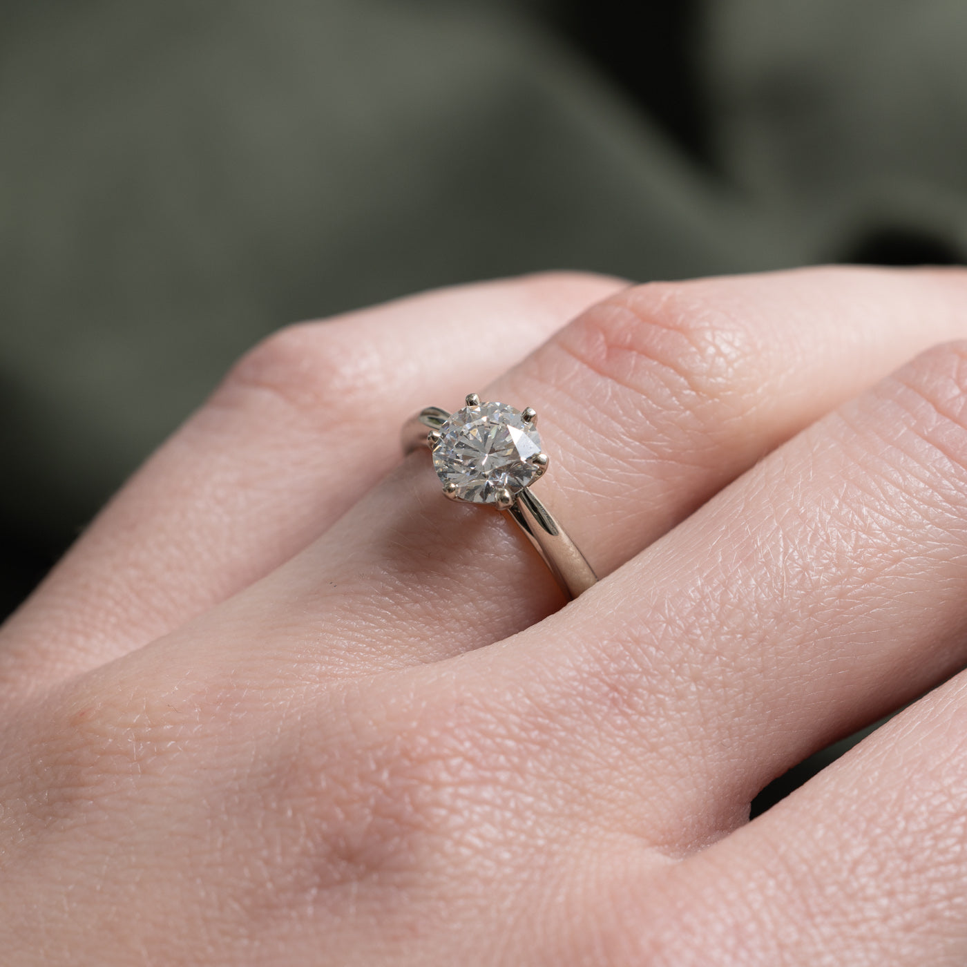 GIA Canadian Diamond Engagement Ring | GIA 1.19ct VS2 F Ex | SZ 4.5