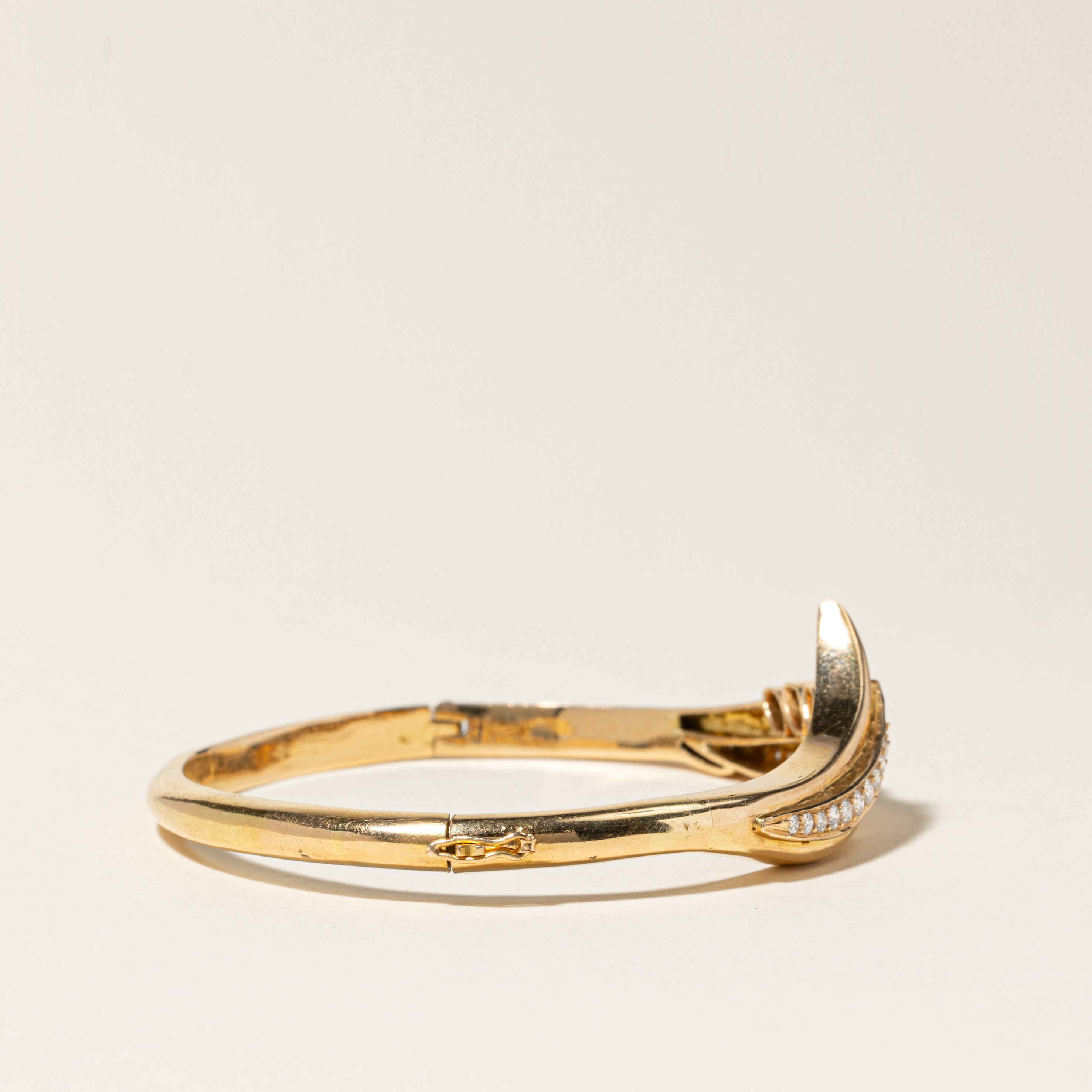 18K Yellow Gold Sapphire & Diamond Bangle | 0.91ctw, 0.53ctw | 6.5" |