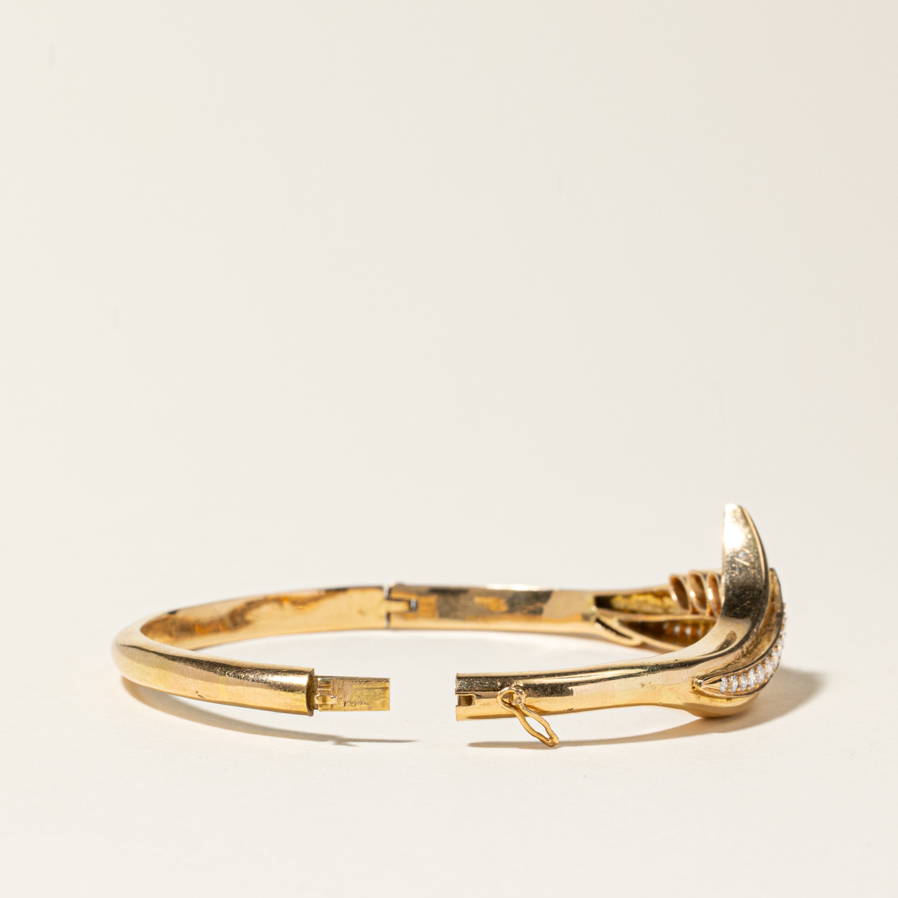 18K Yellow Gold Sapphire & Diamond Bangle | 0.91ctw, 0.53ctw | 6.5" |