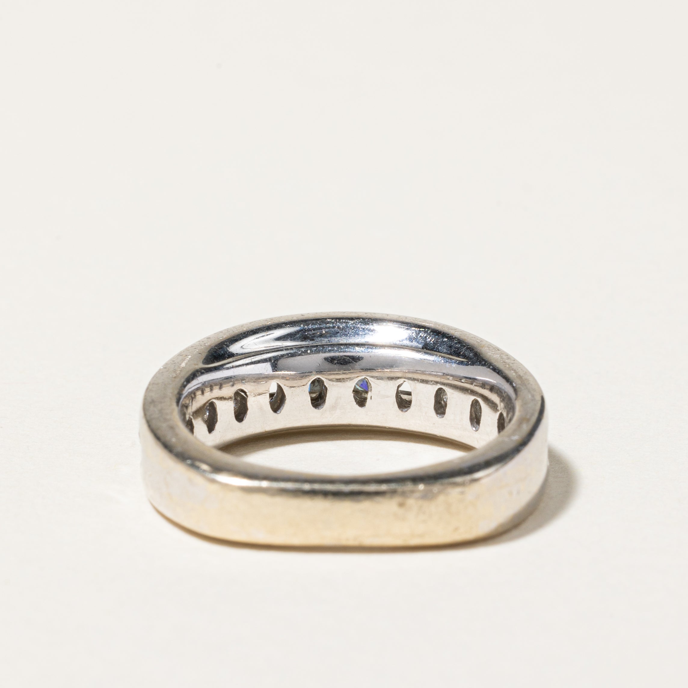 18K White Gold Channel Set Diamond Band | 1.27ctw | SZ 6.75