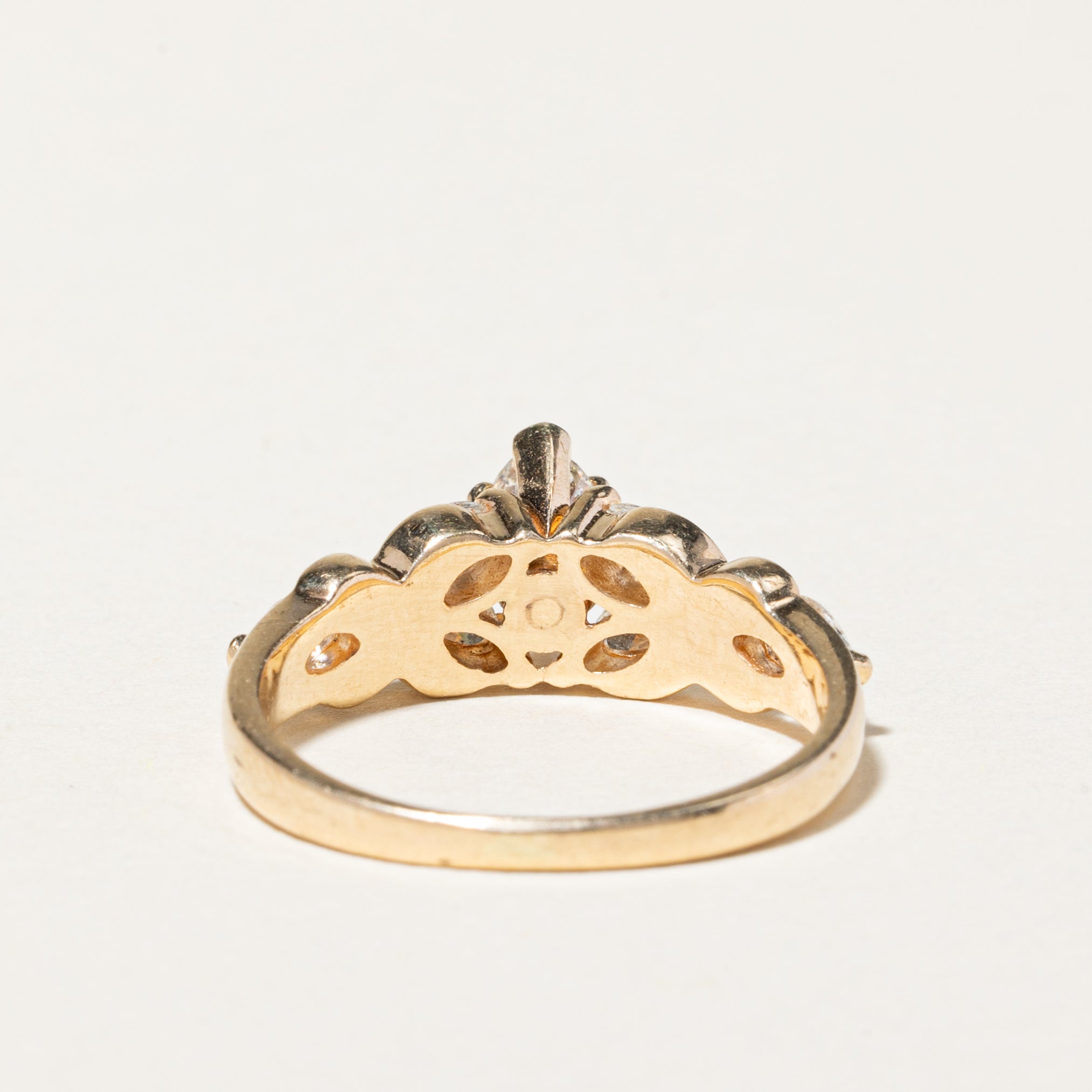 14K Yellow Gold Marquise Cut Diamond Ring | 0.97ctw | SZ 6.75