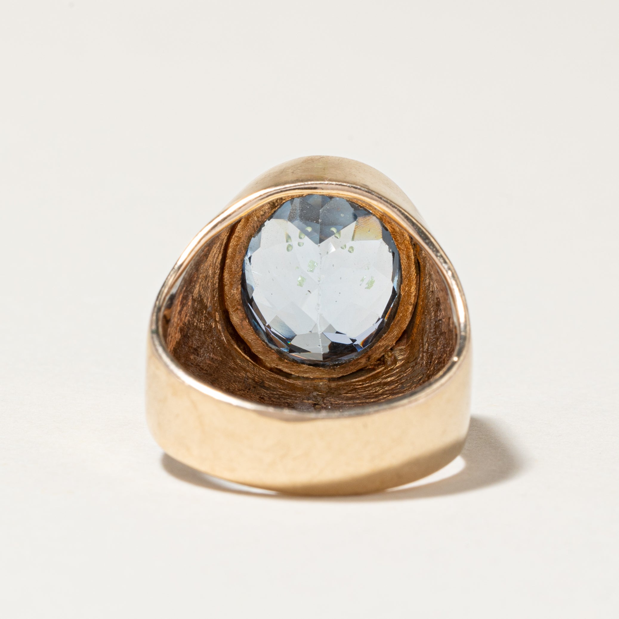 10k Bezel Set Synthetic Spinel Cocktail Ring | 5.00ct | SZ 4.5