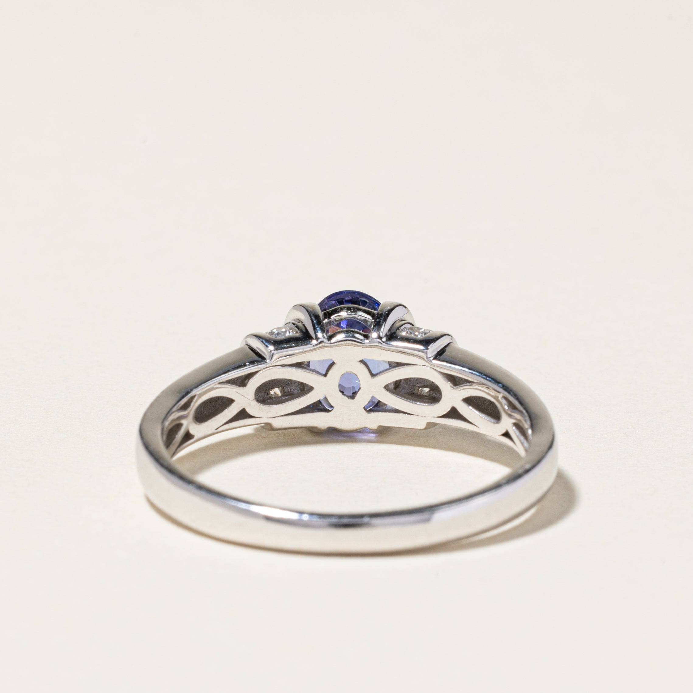 14K White Gold Tanzanite & Diamond Ring | 1.39ct, 0.25ctw | SZ 10