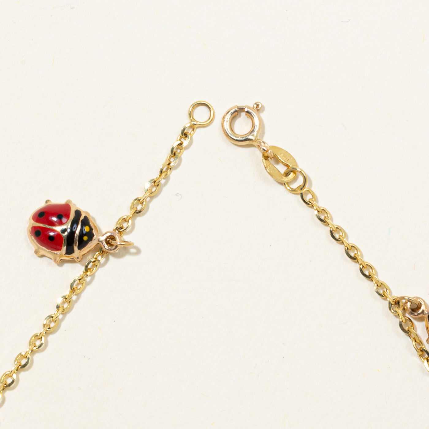 14k Ladybug Charm Bracelet | 7"