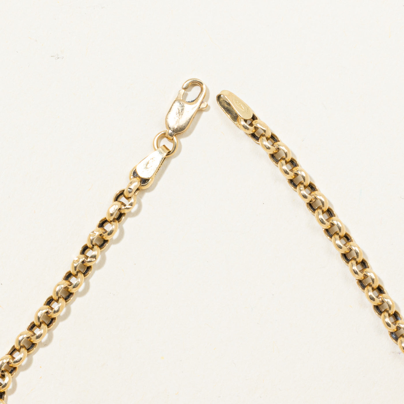 'Unoaerre' Italian 18k Rolo Chain Bracelet | 8"