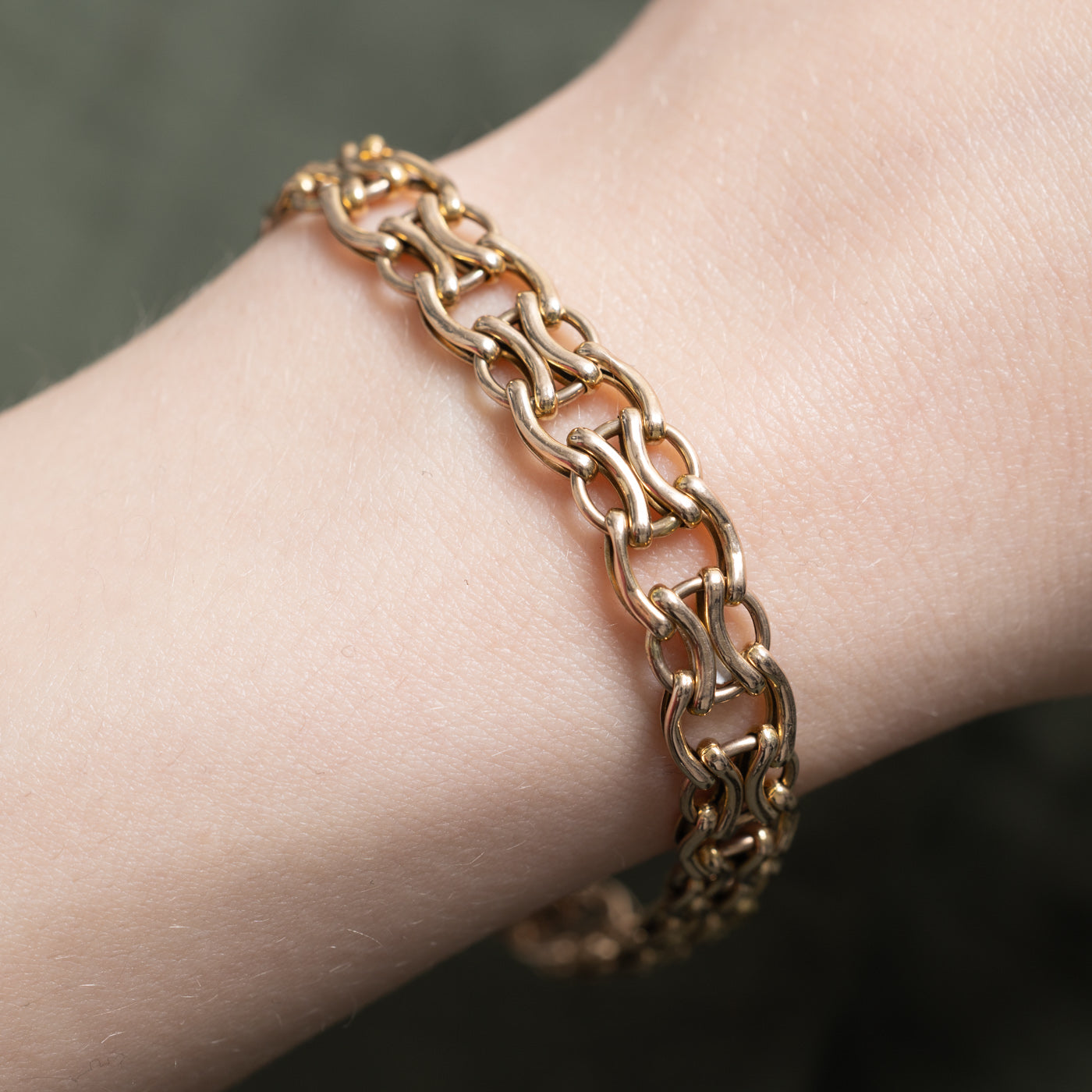 'Unoaerre' Italian 14k Flat Chain Bracelet | 7.5"