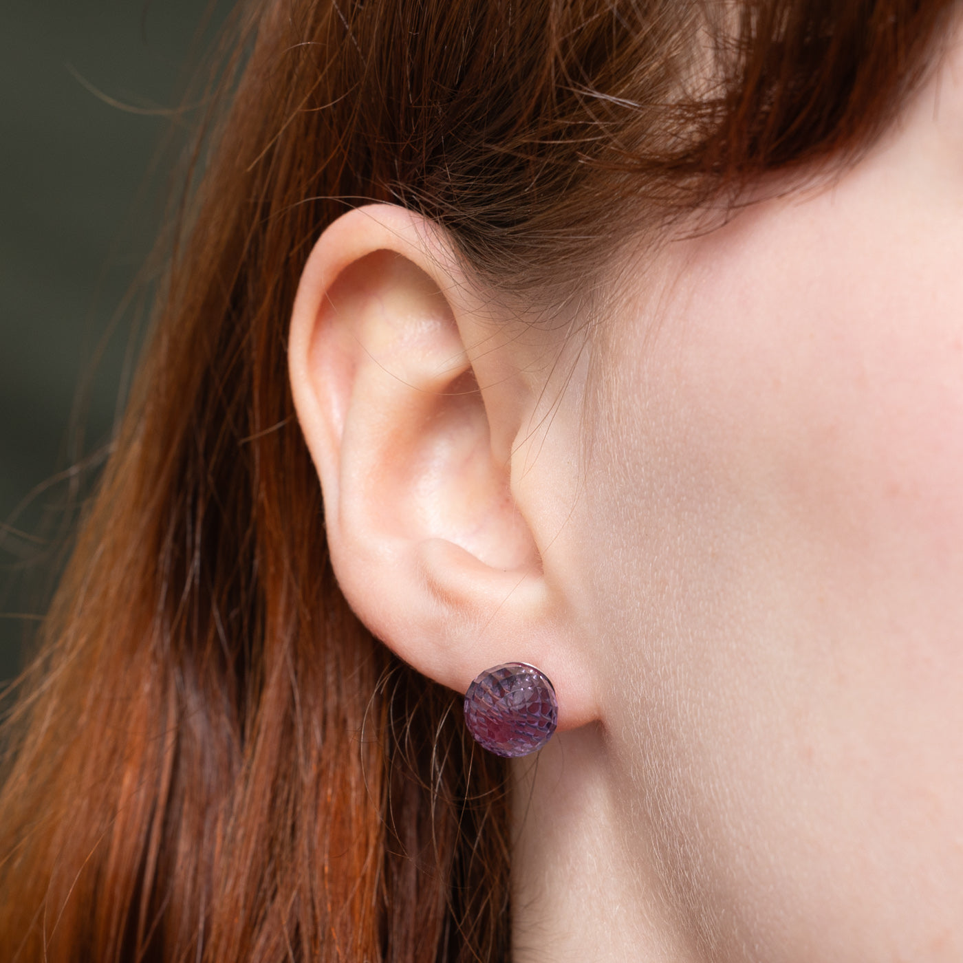 18K Amethyst & Diamond Geometric Drop Earrings | 14.20ctw, 0.06ctw