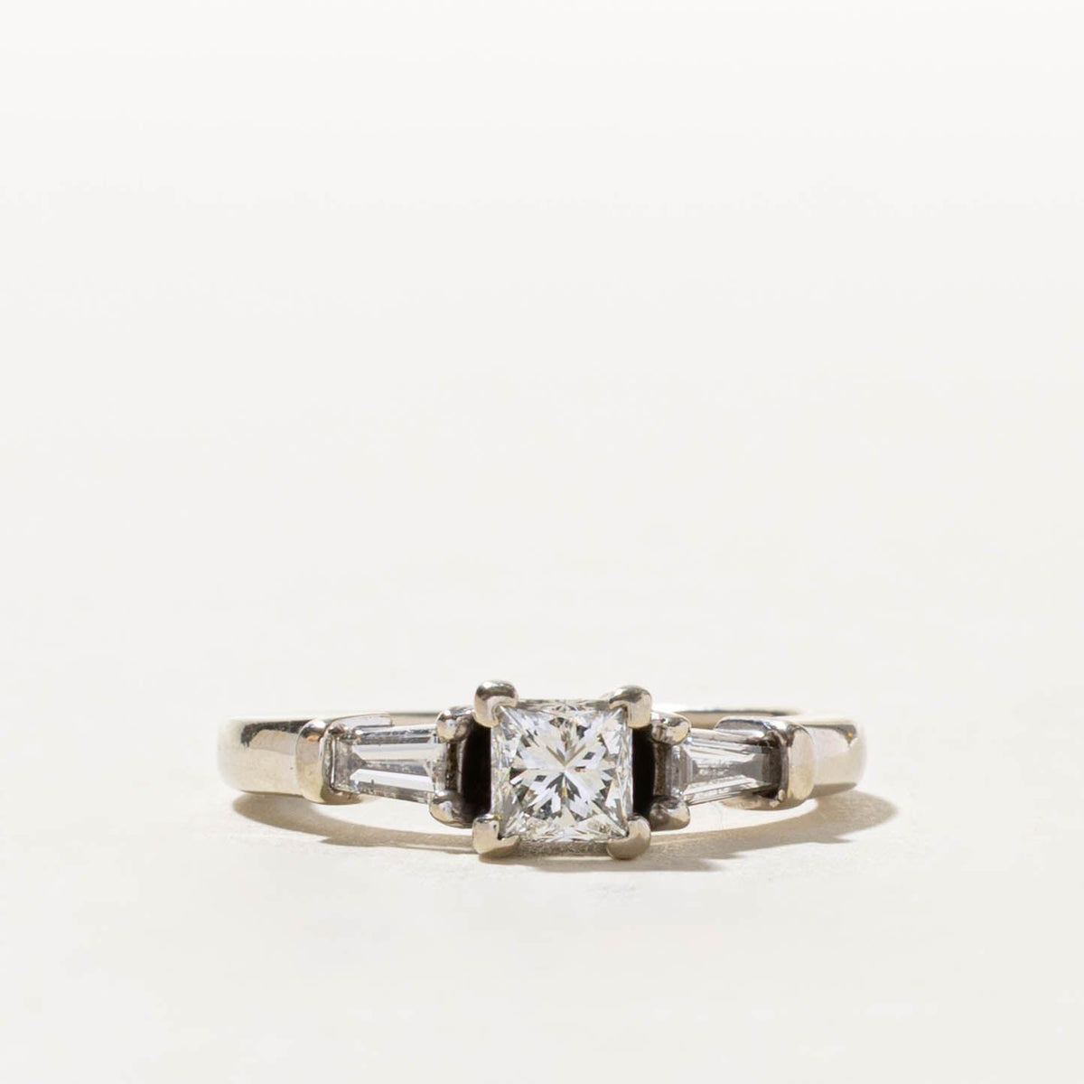 14k Princess Cut Diamond with Accents Engagement Ring | 0.58ctw | SZ 4