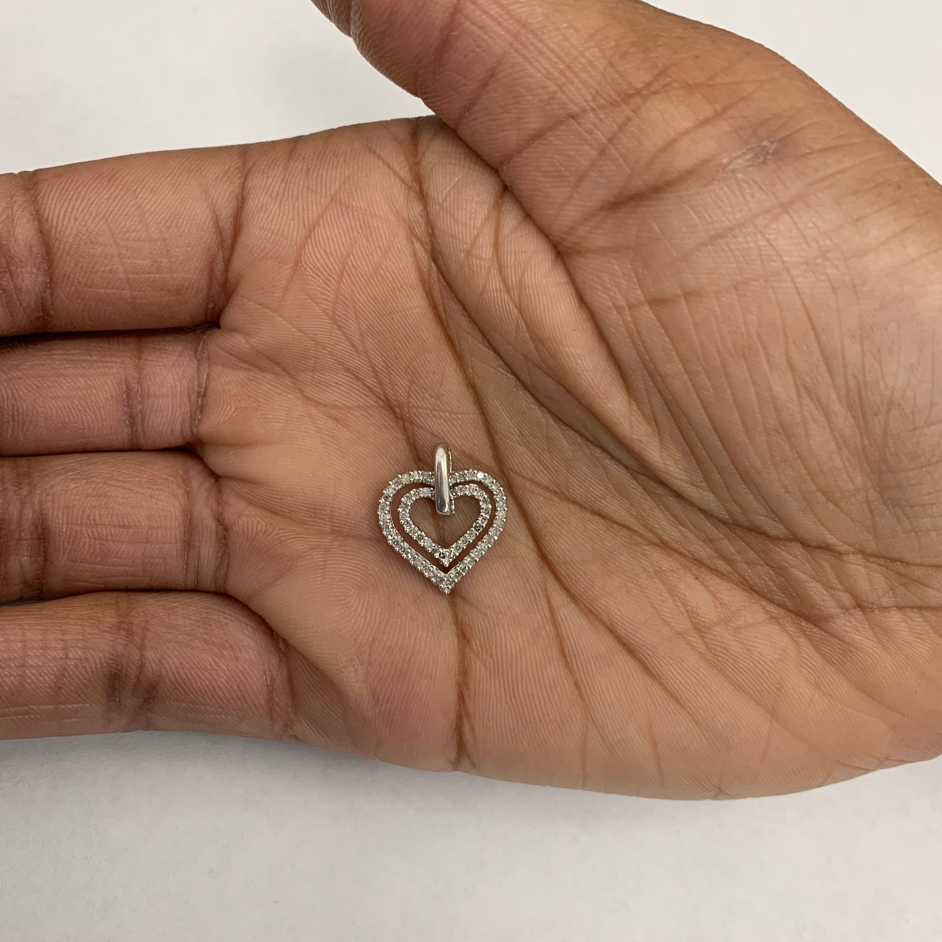 Dual Heart Diamond Pendant | 0.20ctw |